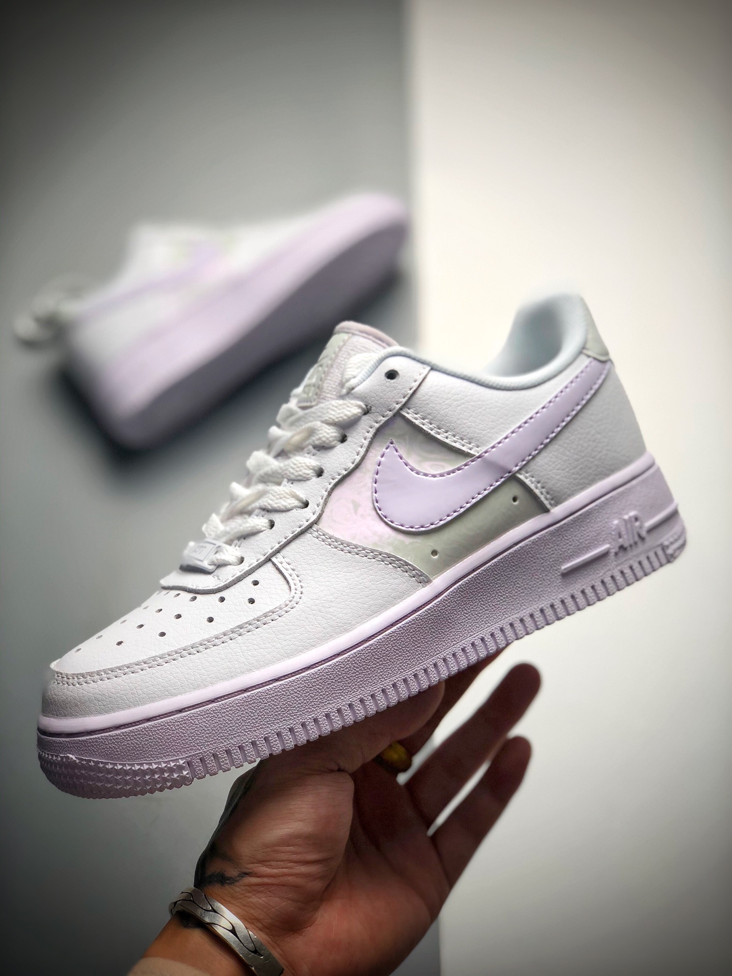 210 新品首发 耐克 Nike Air Force 1 Low 淡葡萄紫 空军一号低帮百搭休闲运动板鞋 货号CU3449-100