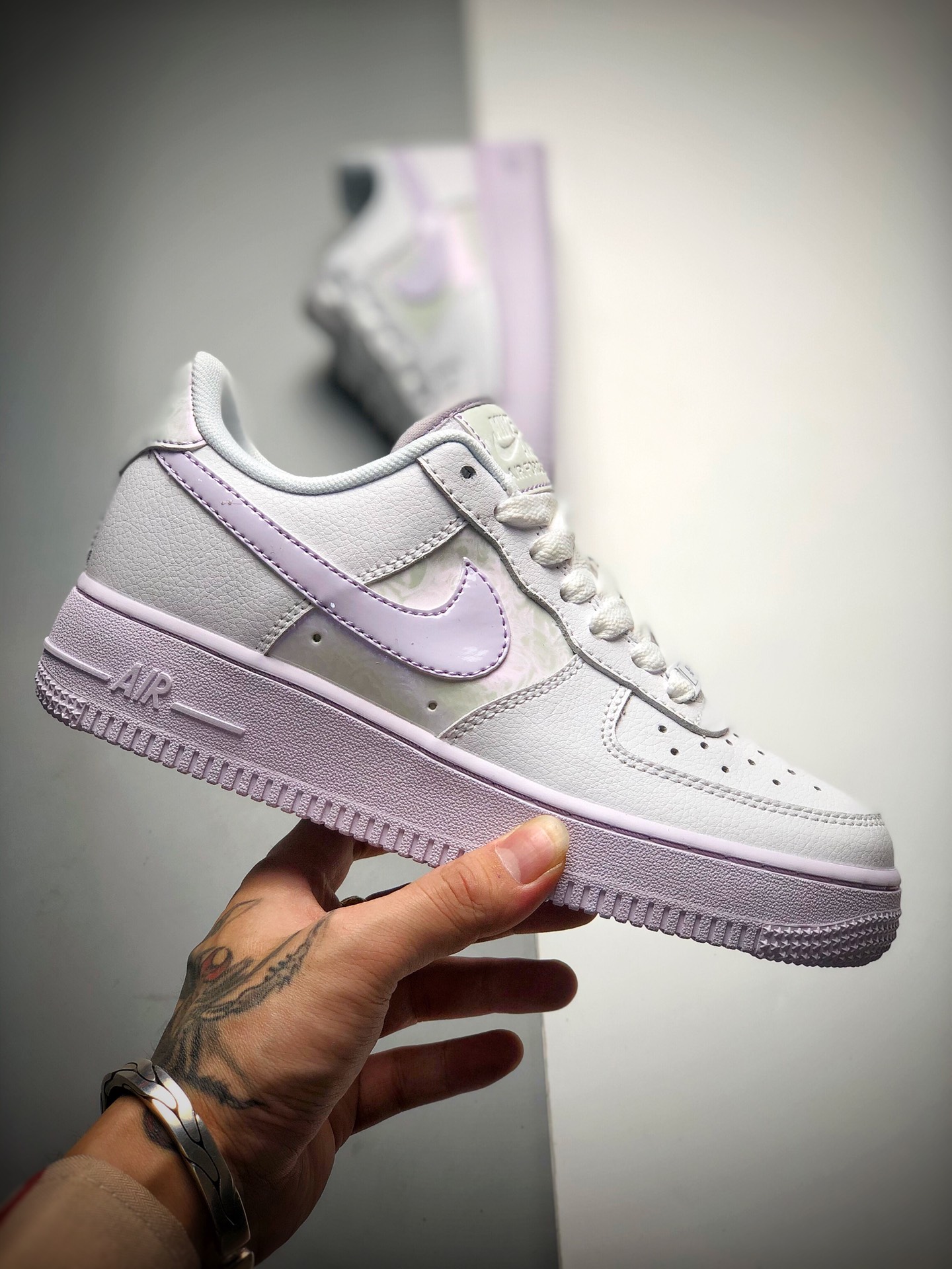 210 新品首发 耐克 Nike Air Force 1 Low 淡葡萄紫 空军一号低帮百搭休闲运动板鞋 货号CU3449-100