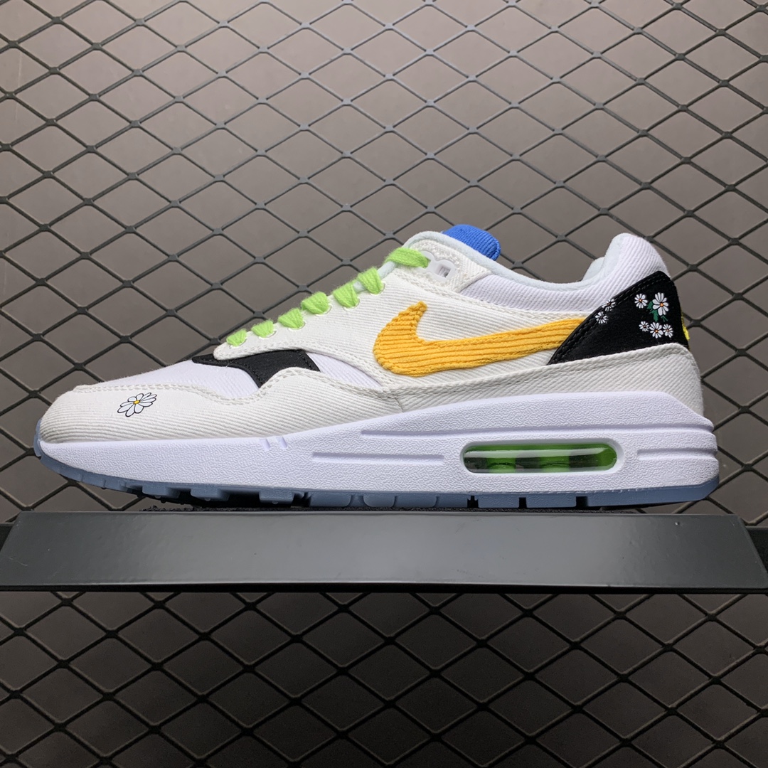 250 Nike Air Max 1 Daisy Pack 权志龙小雏菊 半掌气垫复古跑鞋 CW6031-100
