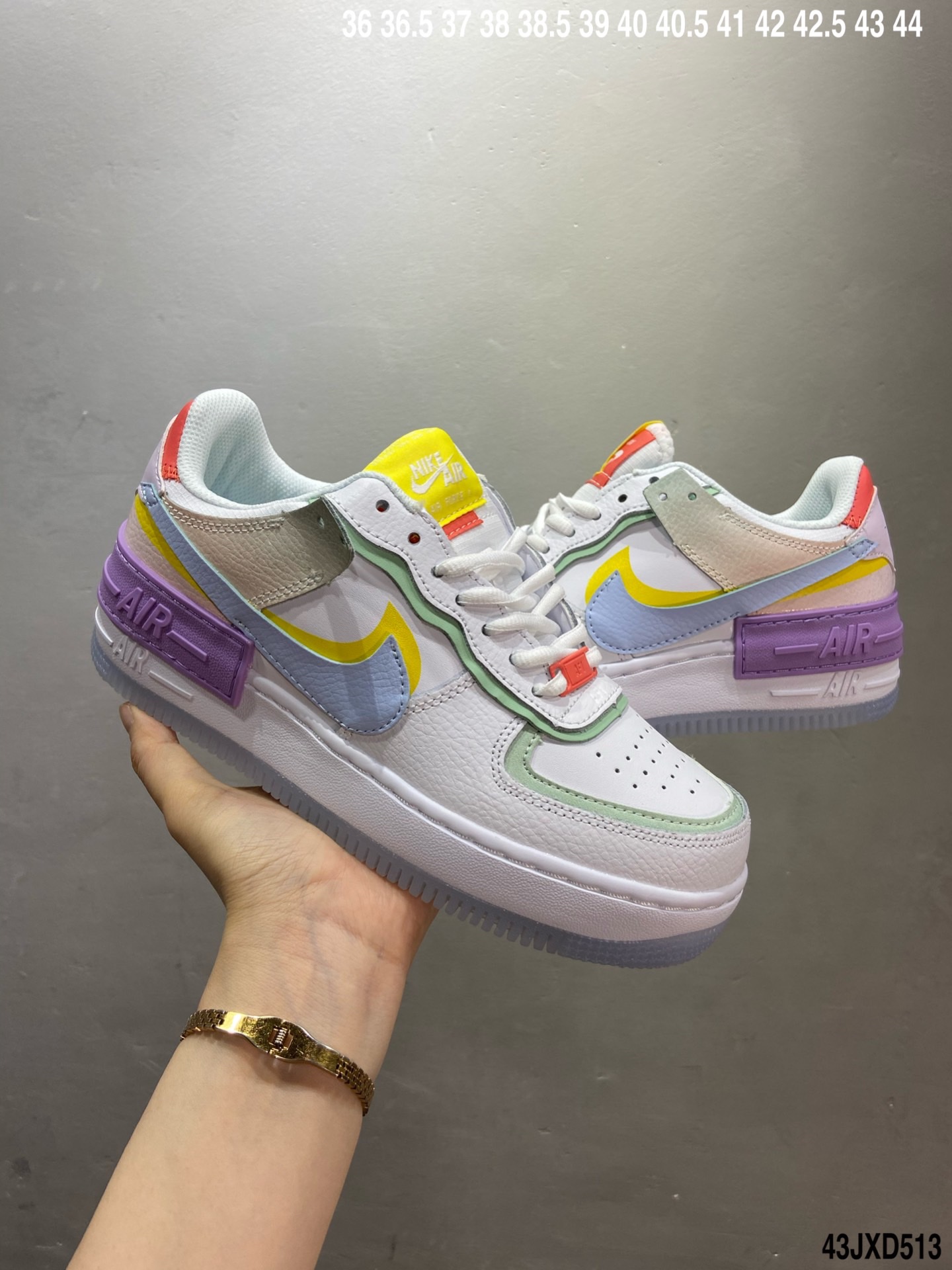 170 公司级 耐克Nike WMNS Air Force 1 Shadow 空军一号轻量增高低帮百搭板鞋