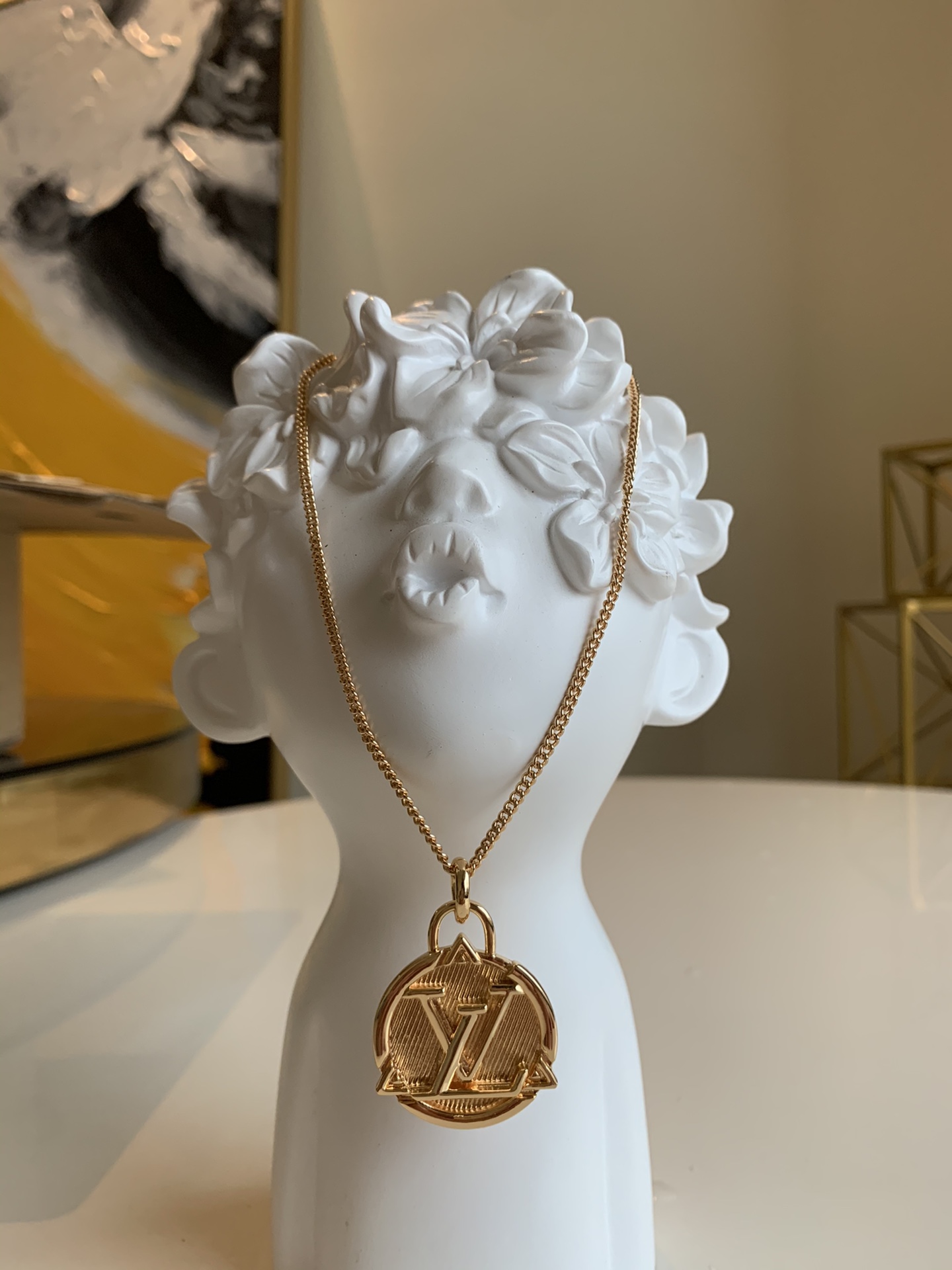 NO:395757,LV new necklace made of brass gold-plated material, LV [original leather], louis vuitton, necklace, gold plating19860909lv新款项链 黄铜镀金材质,LV【原厂皮】,louis vuitton,necklace,gold plating,Bag