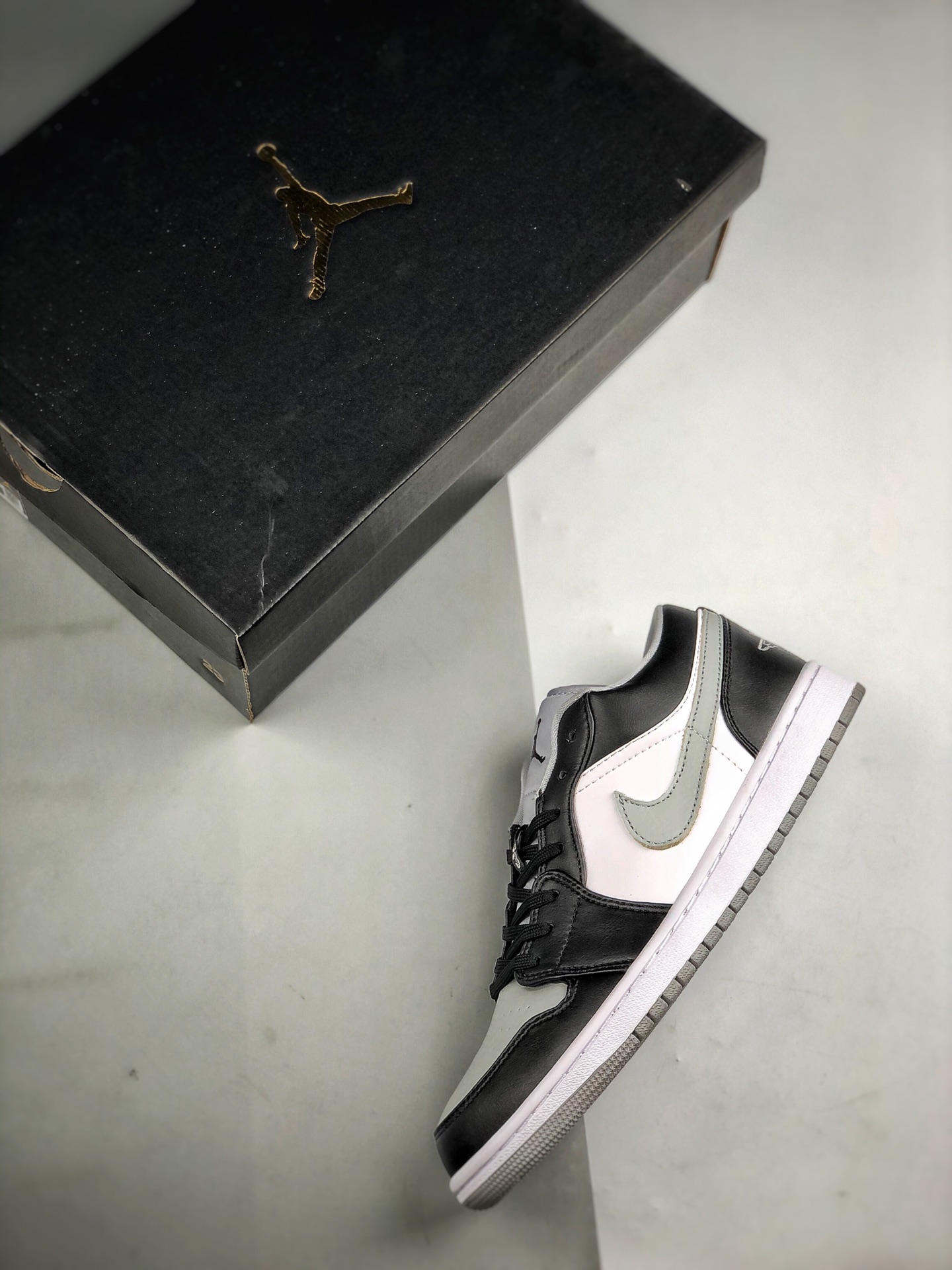 210 Air Jordan 1 Low 影子灰 原厂内置气垫魔块 原模大底  头层小牛皮