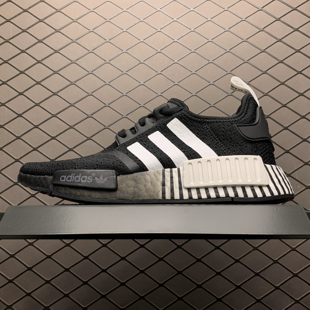 210 Adidas 阿迪达斯 NMD Boost 爆米花超弹中底 FV3649 针织网面休闲跑步鞋
