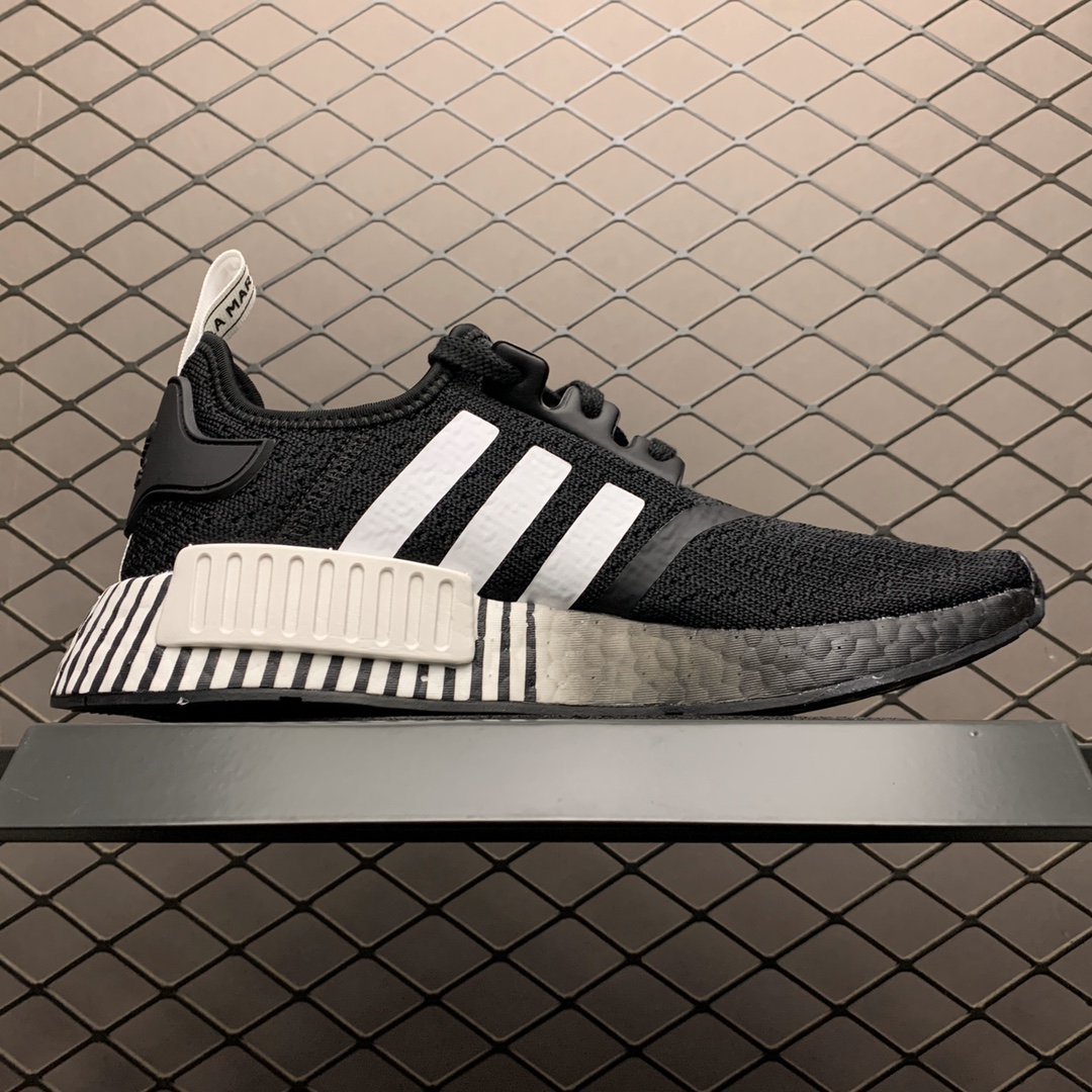 210 Adidas 阿迪达斯 NMD Boost 爆米花超弹中底 FV3649 针织网面休闲跑步鞋