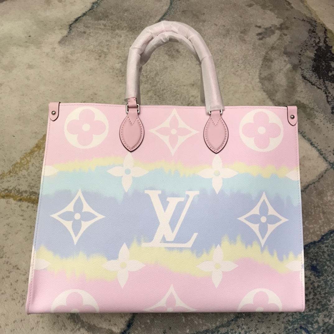 Louis Vuitton LV Onthego Tote Bags Pink Red Summer Collection M45121