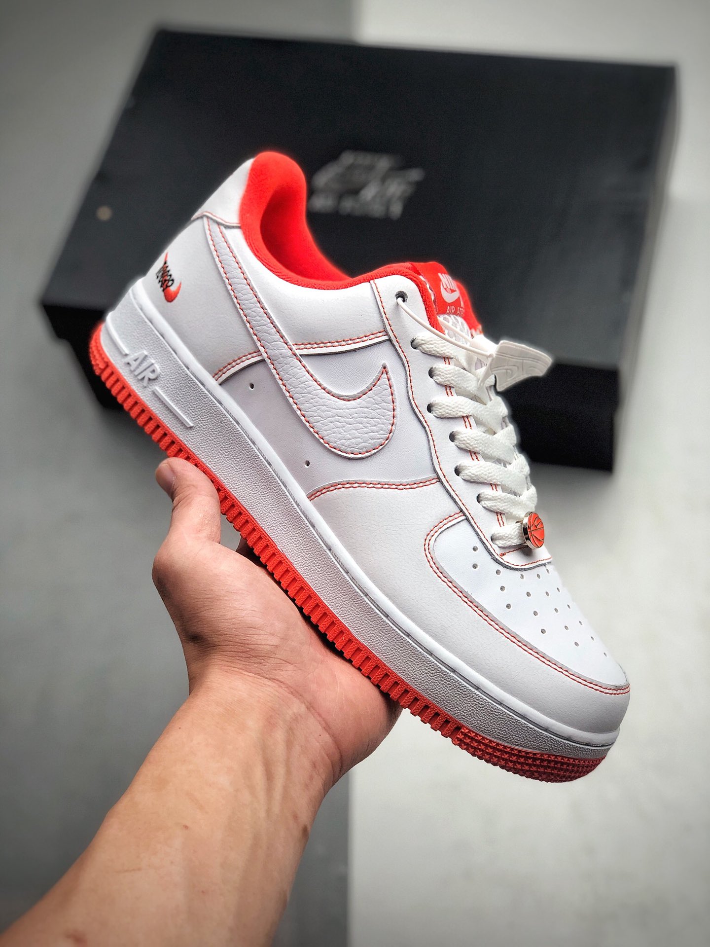 耐克Nike Air Force 1 Low”Rucker Park”空军号一经典低帮百搭休闲运板动鞋“皮白橙”