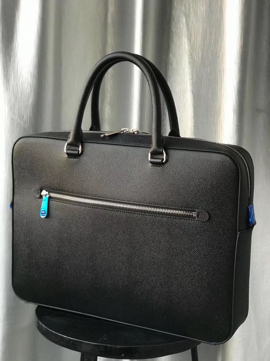 Burberry Briefcase Black grained leather 37 27 9cm business
