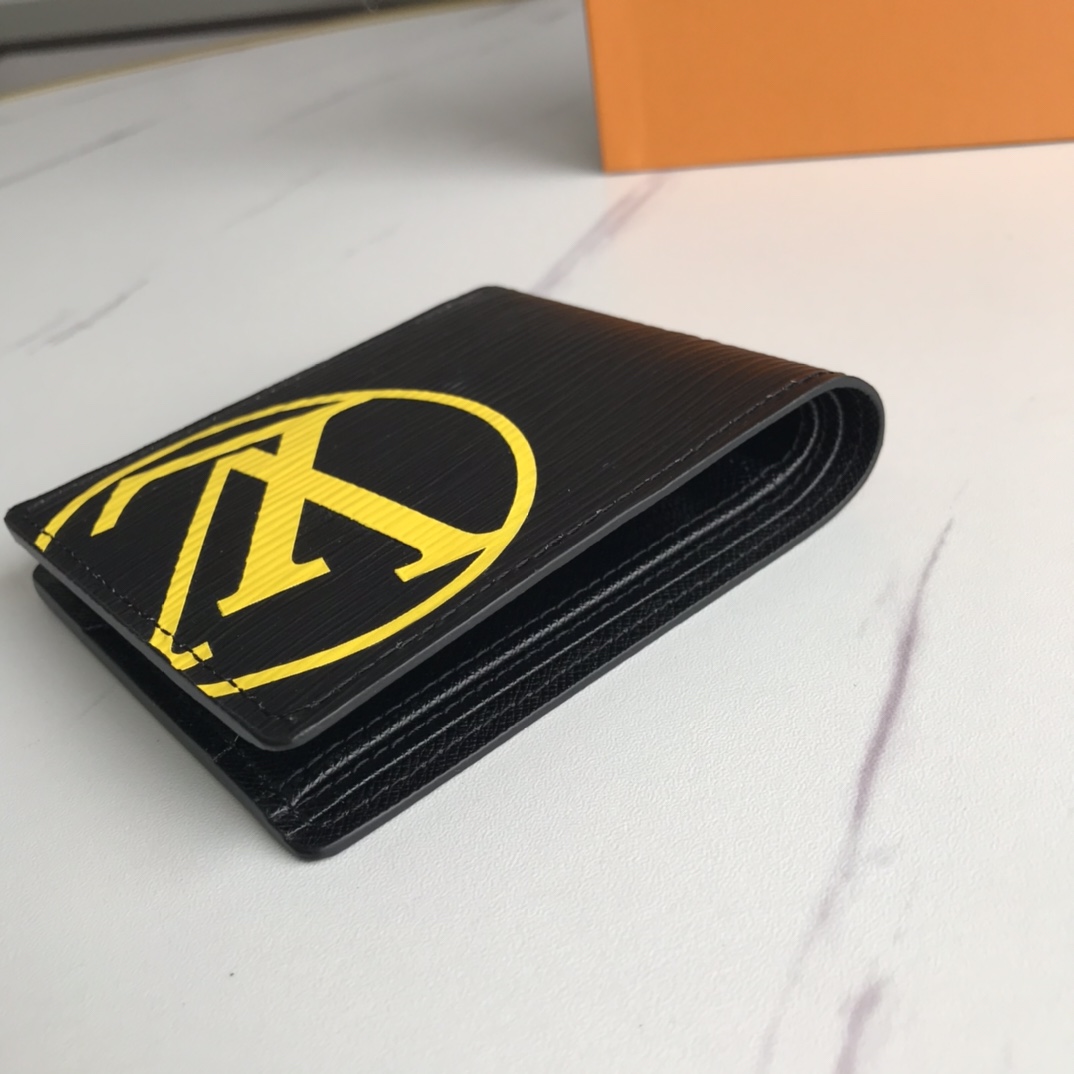 Close-up of leather wallet texture