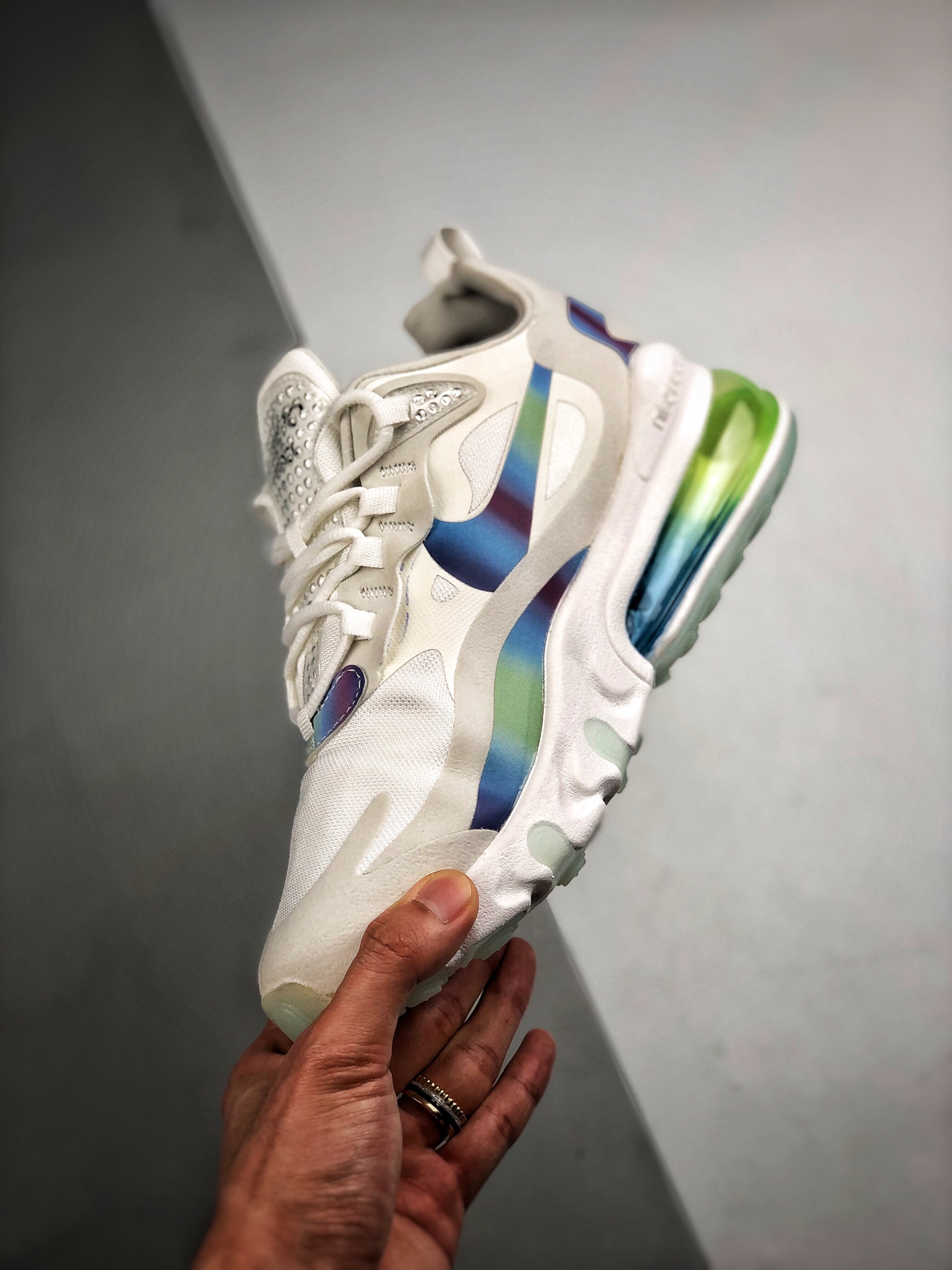 190 Air Max 270 React 渐变蓝 瑞亚赛车系列 19SS