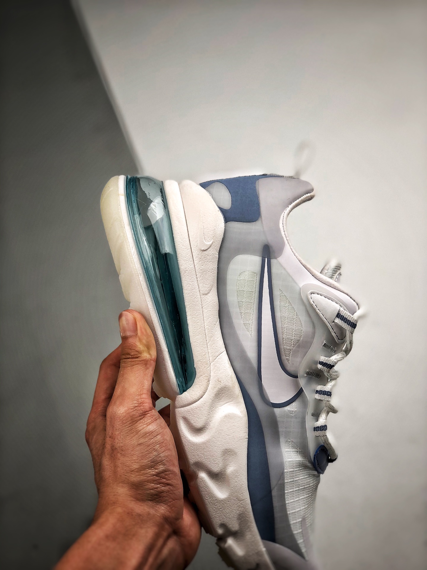 190 Air Max 270 React 灰蓝瑞亚赛车系列 19SS全新混合版本