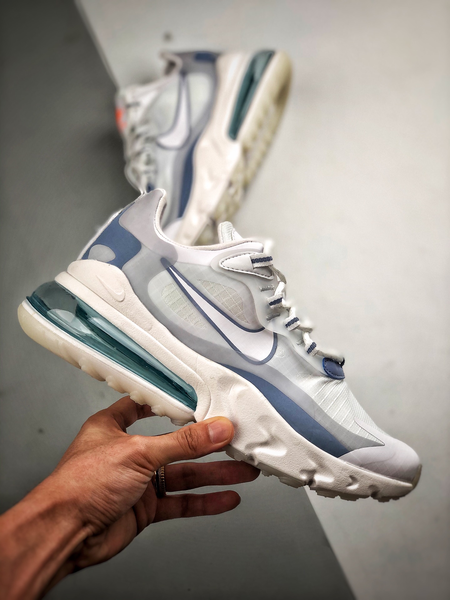 190 Air Max 270 React 灰蓝瑞亚赛车系列 19SS全新混合版本