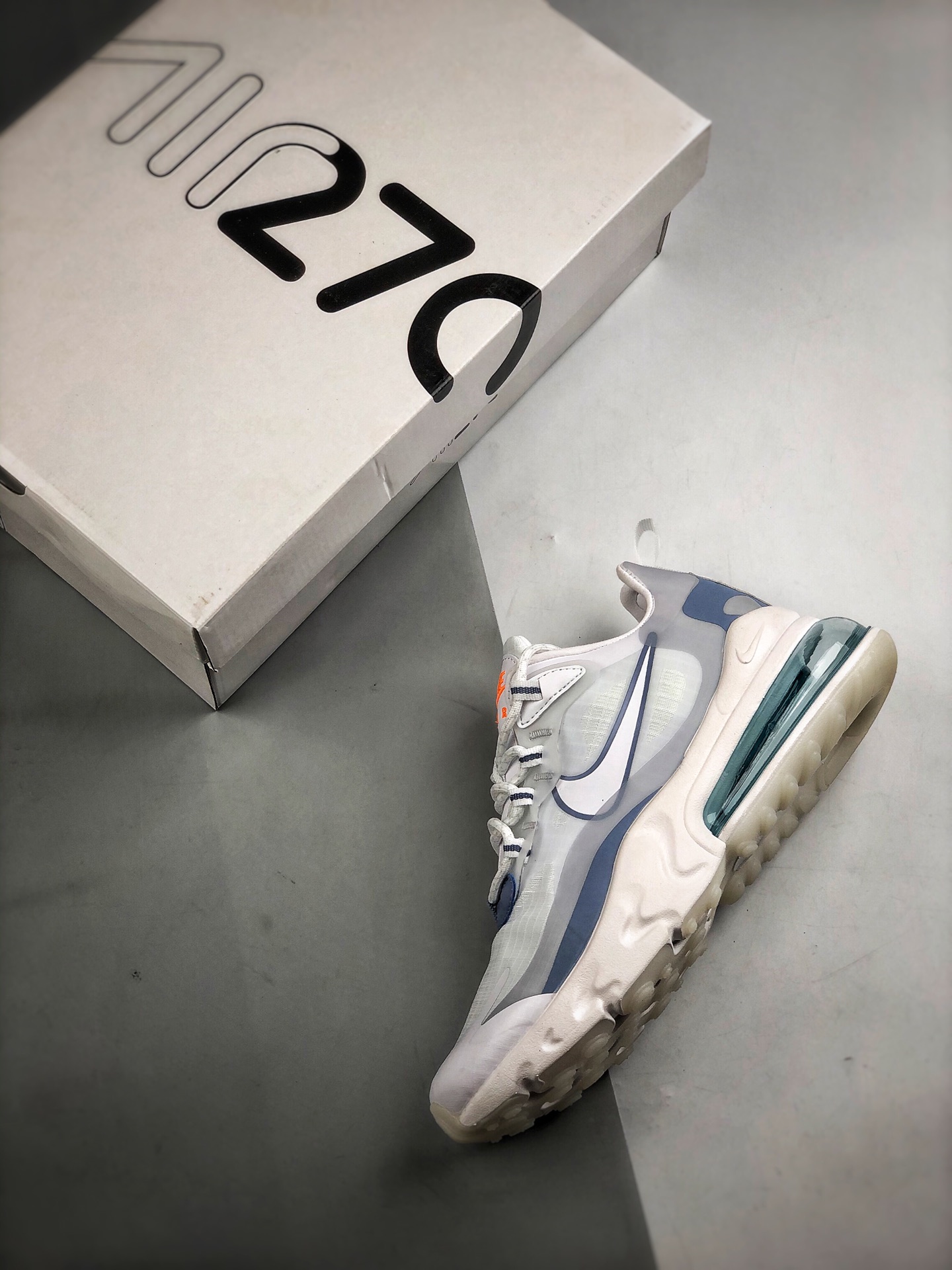 190 Air Max 270 React 灰蓝瑞亚赛车系列 19SS全新混合版本