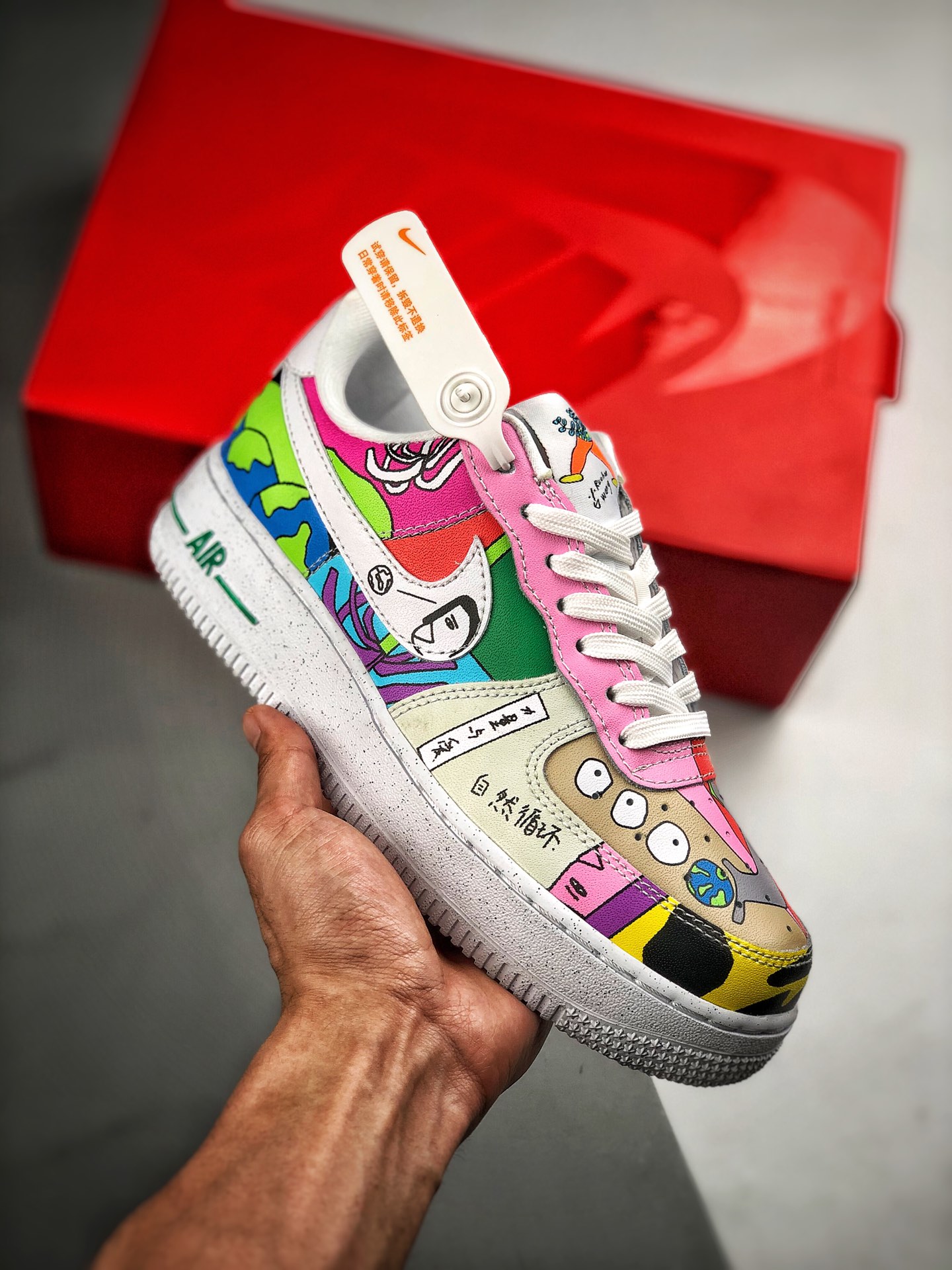 250 Ruohan Wang x Air Force 1 华人艺术家联名 插画师 CZ3990-900