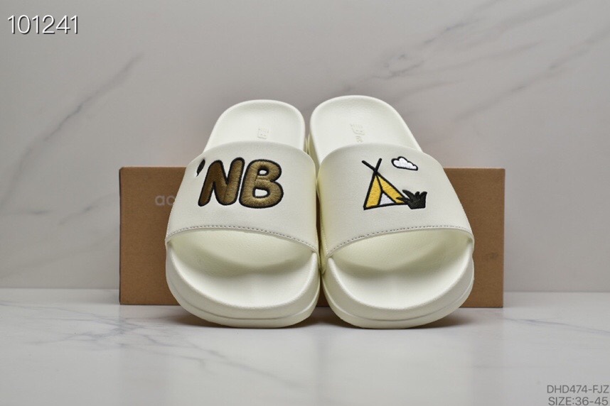 集图  75 New Blance NB X JEONHWANGIL 新百伦 卡通人头插画联名限量刺绣 百搭沙滩鞋拖鞋