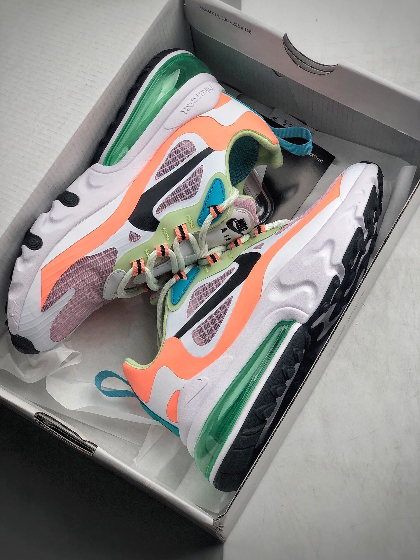 210 公司级Nike Max 270 网面透气半掌气垫跑步鞋  货号：CJ0620-600