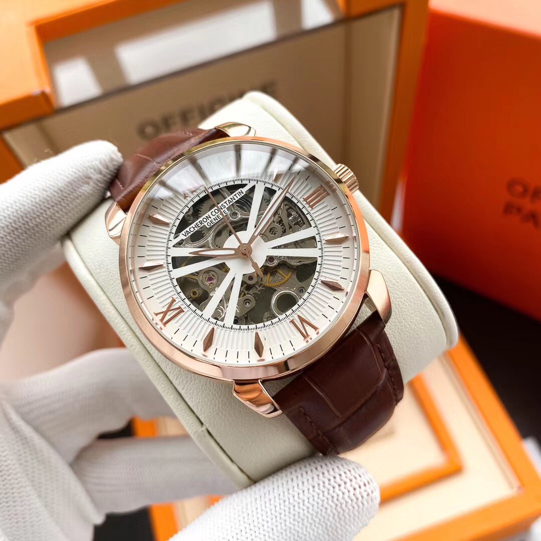 白410-金430 江诗丹顿-Vacheron Constantin ‼精品男士腕表，劲爆镂空设计，技艺精湛，独具匠心，尊贵大气，绅士风范。采用全自动机械机芯，顶级316精钢表壳表带，矿物质超强镜面，尺寸43-13🔥顶级出品精品不断🔥