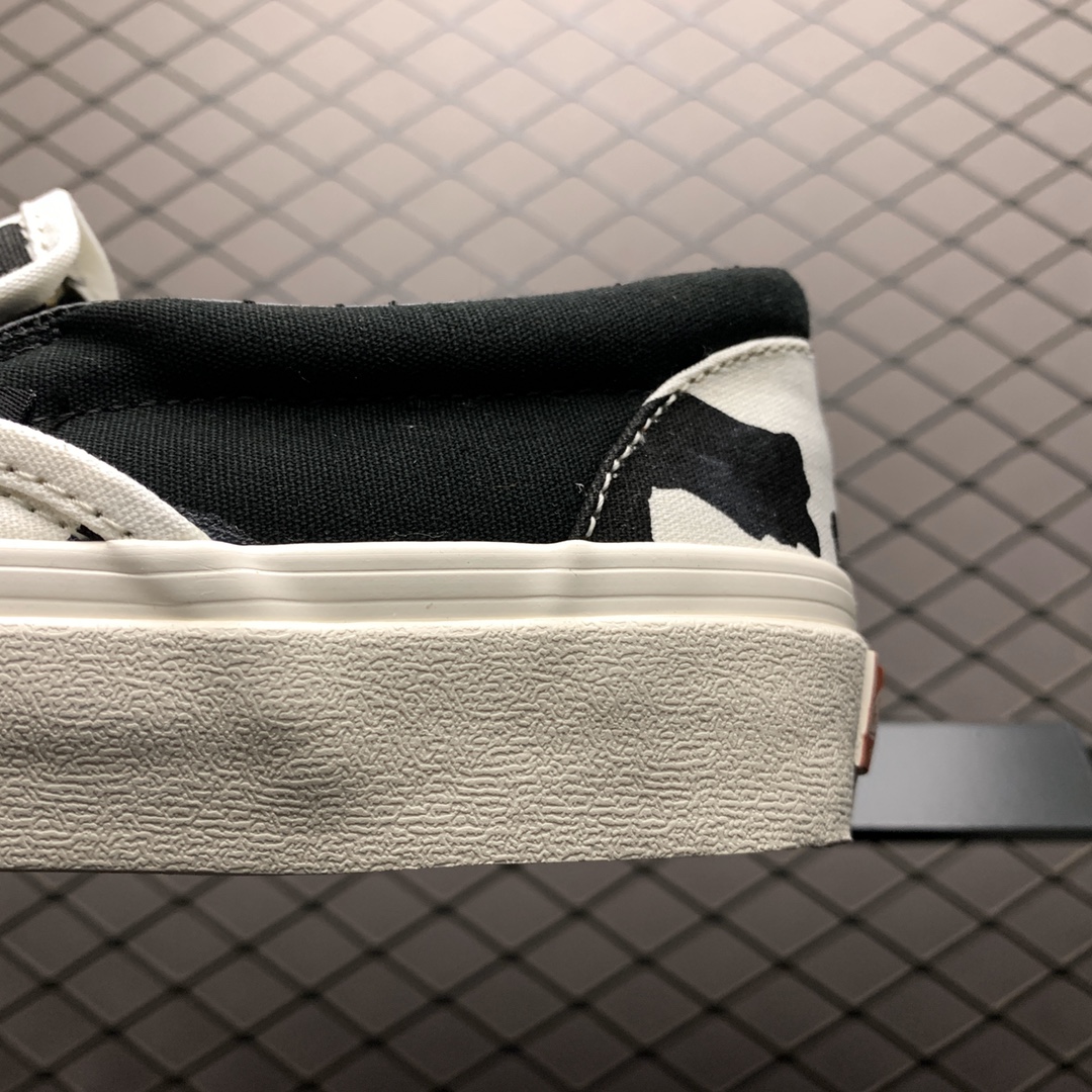 150 Vans 万斯 OG Slip-O 奶牛 印花经典低帮硫化懒人一脚蹬休闲板鞋