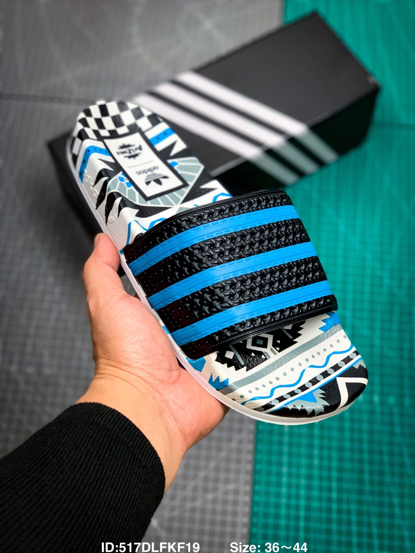 105 adidas三叶草 夏季休闲沙滩鞋男女拖鞋CM8223  B37672 280647 648