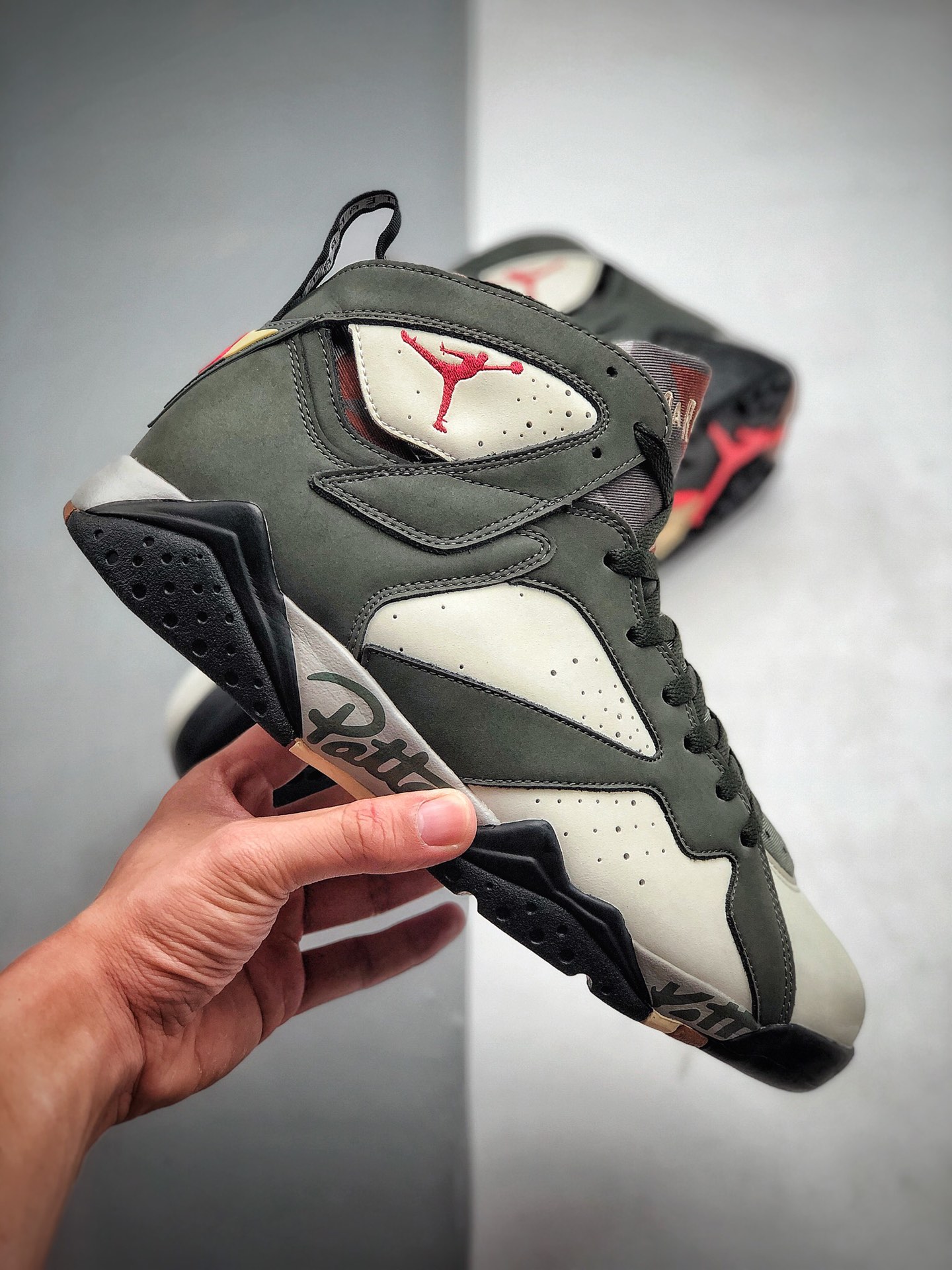 290 公司级 纯原 乔丹 AJ7 Air Jordan 7 Patta AJ7 乔7灰绿涂鸦联名 货号：AT3375-100