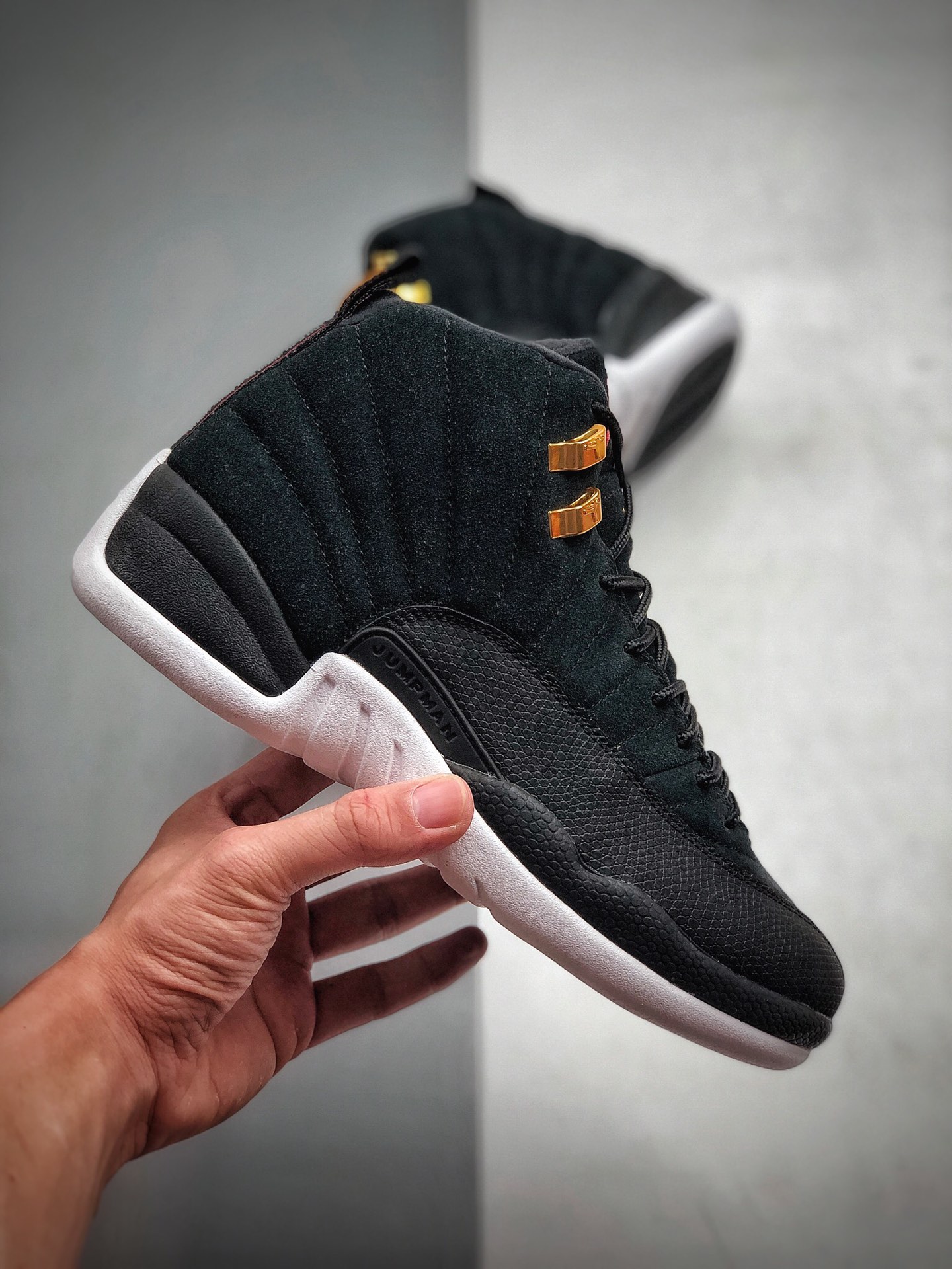 290 纯原 乔丹 AJ12 反转黑金扣色 公司级乔丹12代篮球鞋运动鞋Air Jordan 12 Retro Reverse Taxi  货号：130690-017