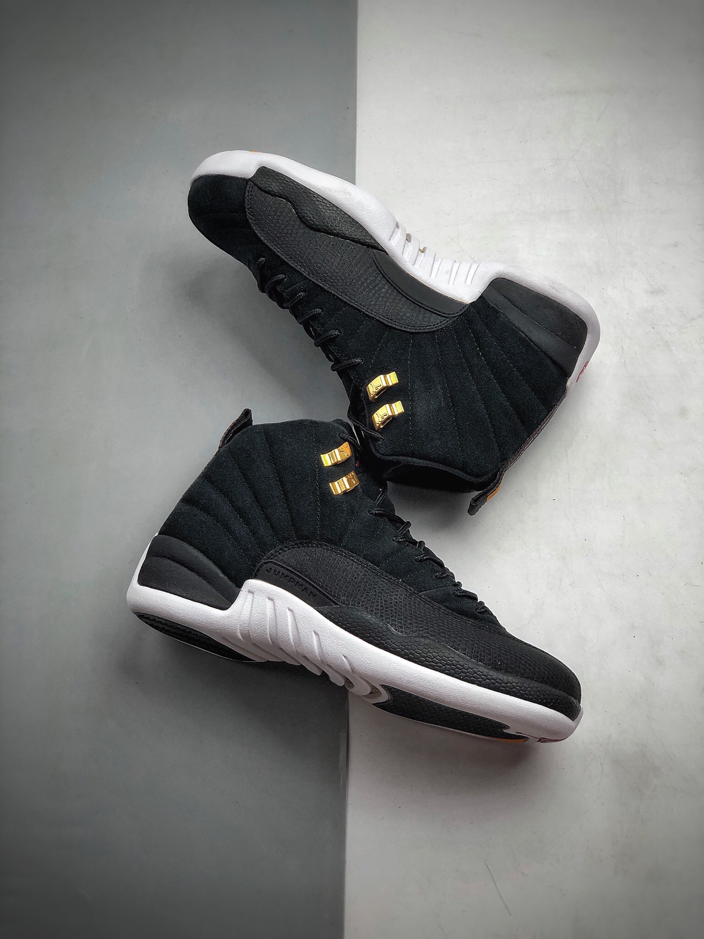 290 纯原 乔丹 AJ12 反转黑金扣色 公司级乔丹12代篮球鞋运动鞋Air Jordan 12 Retro Reverse Taxi  货号：130690-017