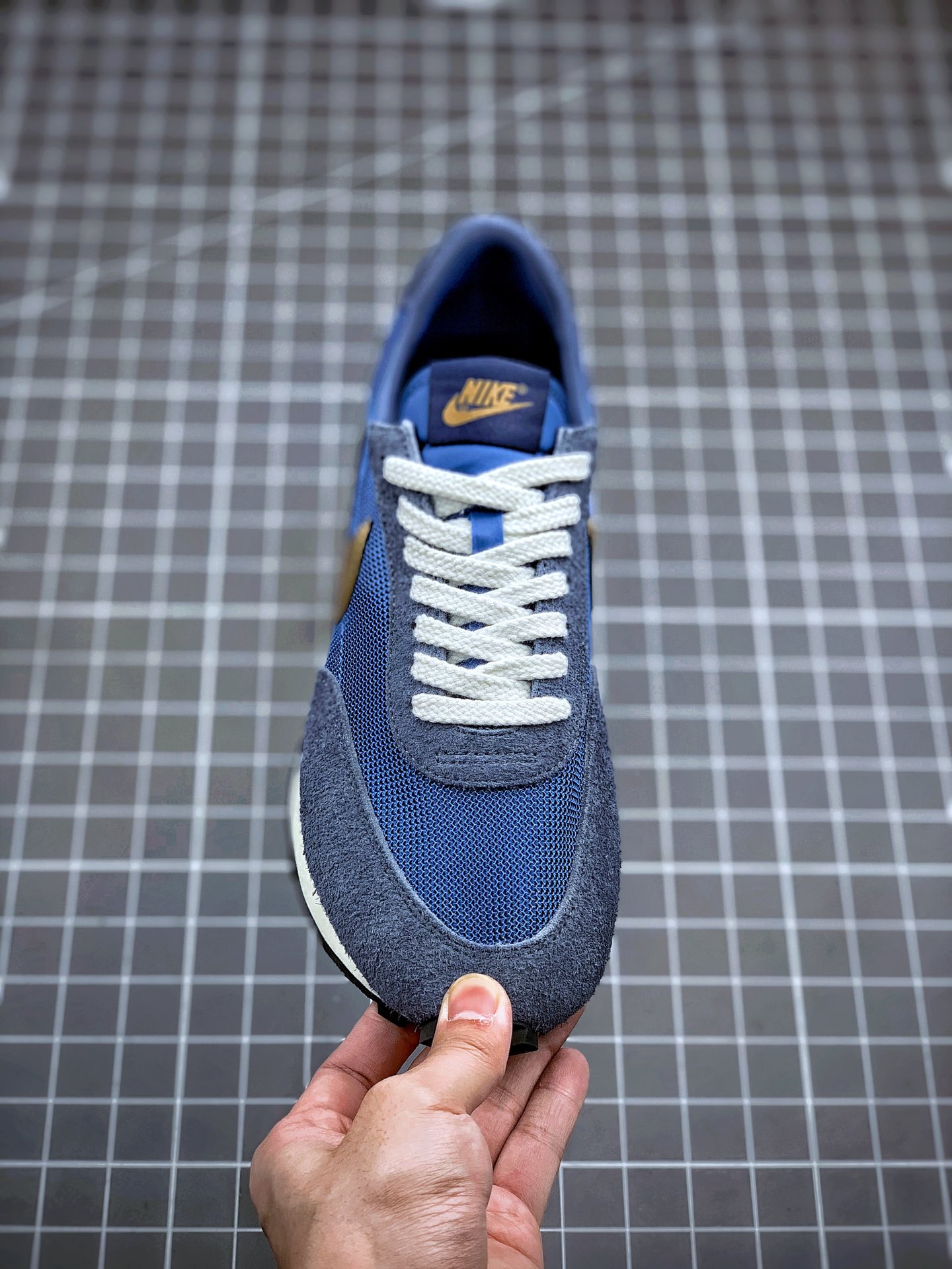 190 唯一纯原版本 原装原材外加工 Nk Daybreak SP 蓝金 破晓系列华夫复古休闲运动慢跑鞋