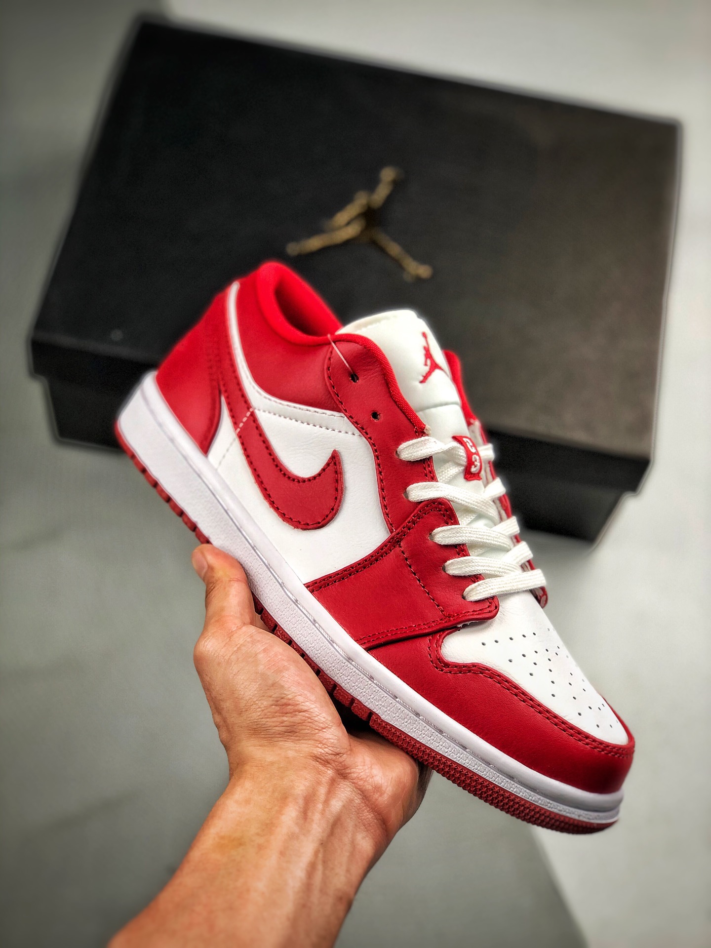 Admite pago contra reembolso Air Jordan 1 Low Chicago Blanco/Rojo, módulo de airbag incorporado de fábrica, s…