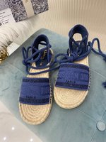 Dior Shoes Espadrilles Luxury Fake
 Embroidery Weave Spring/Summer Collection