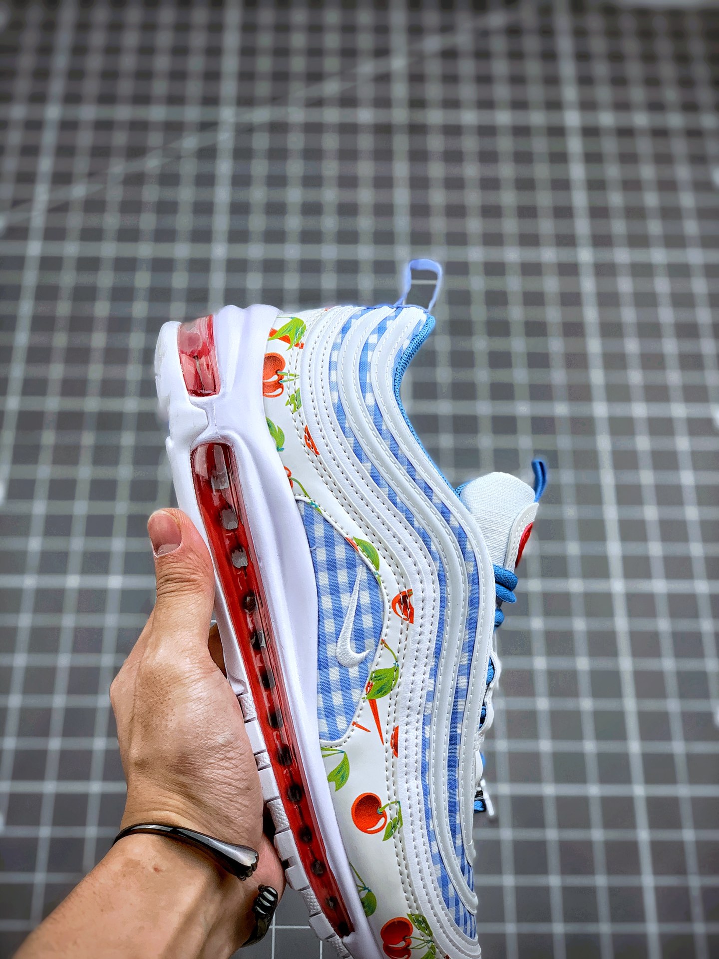 230 AIR MAX 97 樱桃格子蓝 3M CW5806-100
