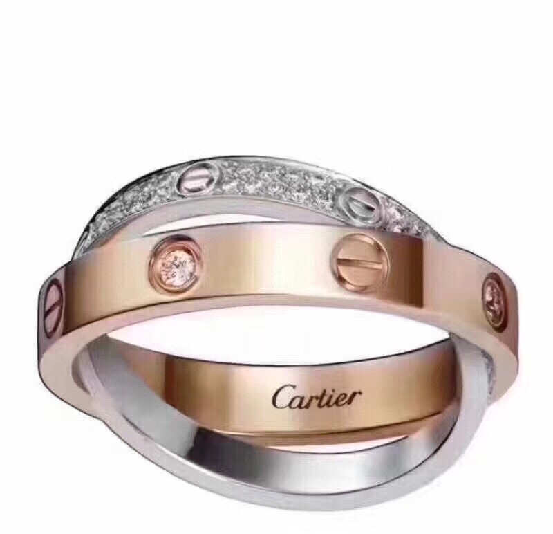 Cartier Joyas Anillo Incrustados con diamantes 925 plata