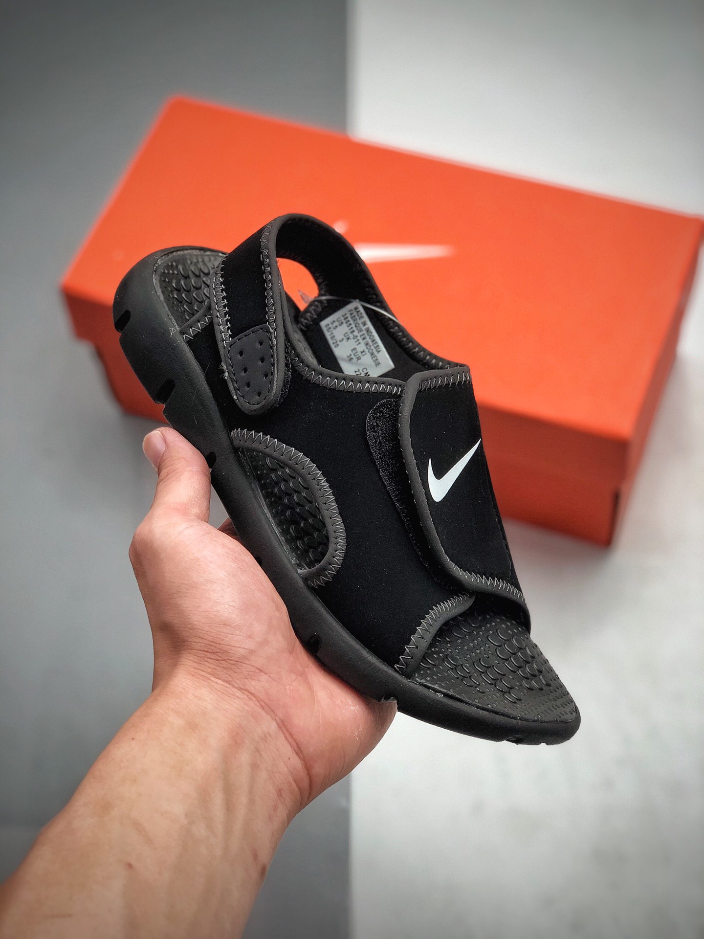 特价100 网红爆款 耐克Nike Sunray Adjust 4代 女子忍者凉鞋沙滩鞋官方货号386518-011