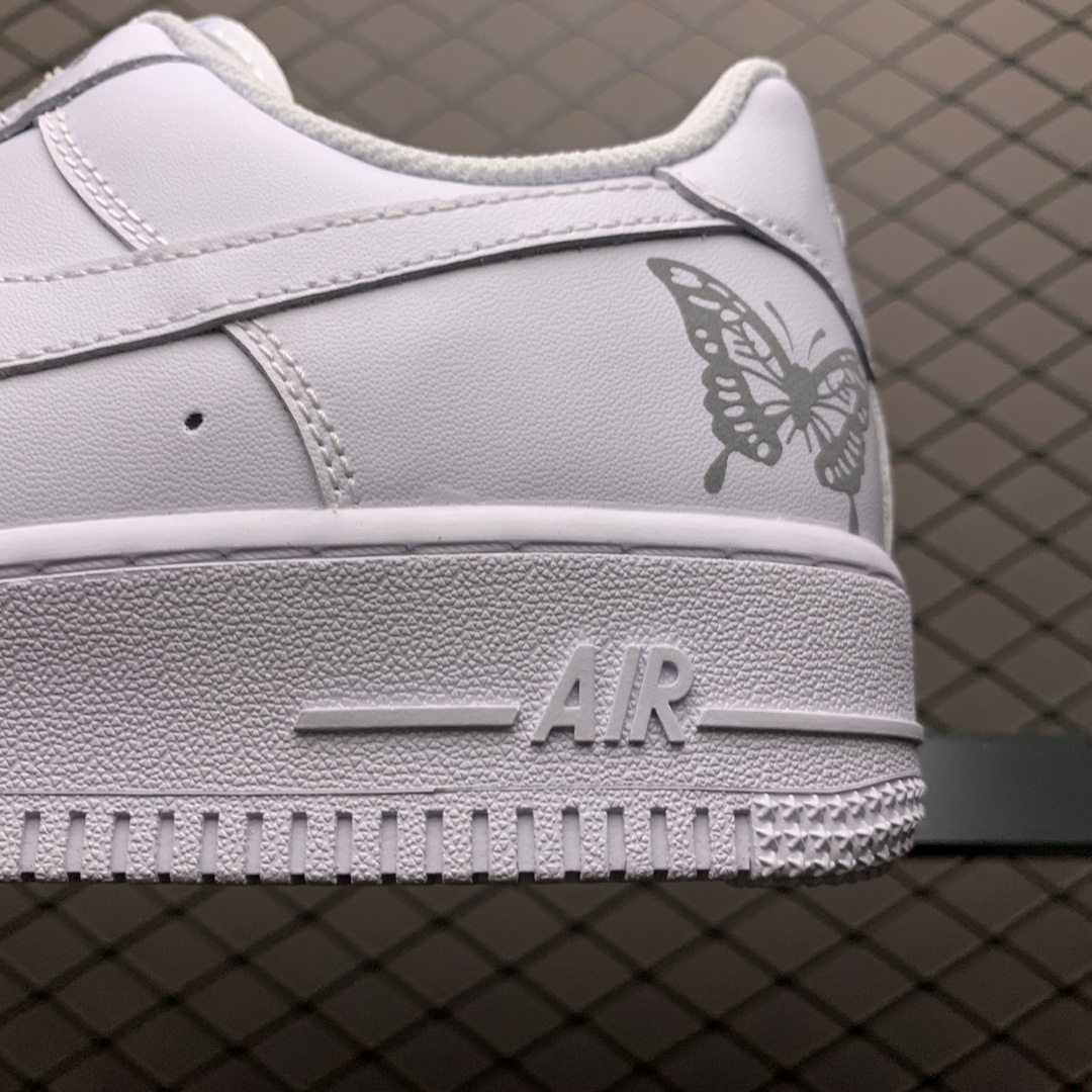 210 Nike Air Force 1 空军一号 客制款3M反光蝴蝶印花 低帮运动休闲板鞋 N-0255