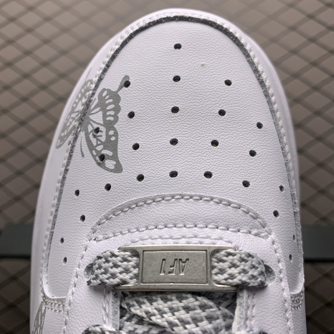 210 Nike Air Force 1 空军一号 客制款3M反光蝴蝶印花 低帮运动休闲板鞋 N-0255