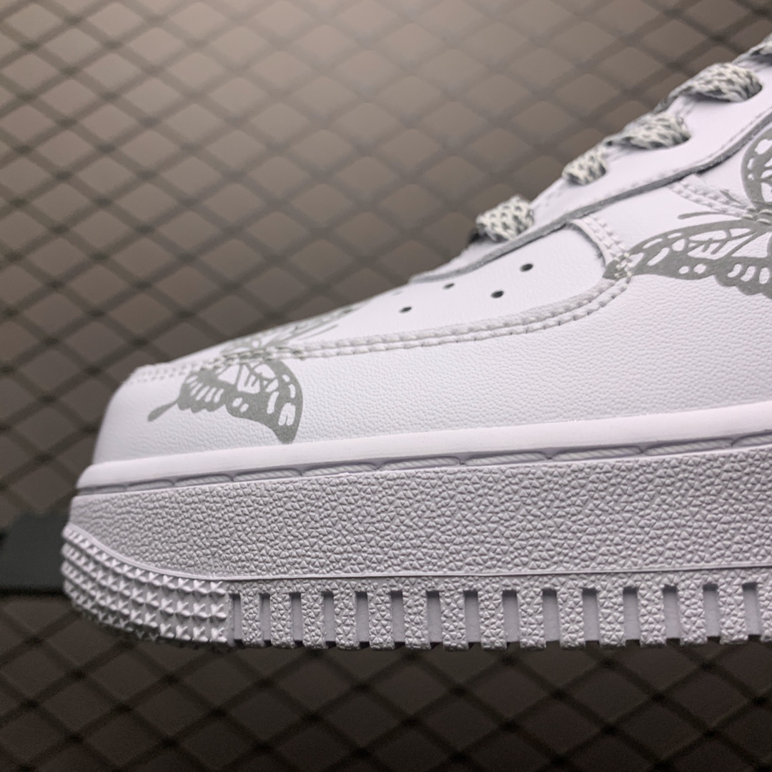 210 Nike Air Force 1 空军一号 客制款3M反光蝴蝶印花 低帮运动休闲板鞋 N-0255