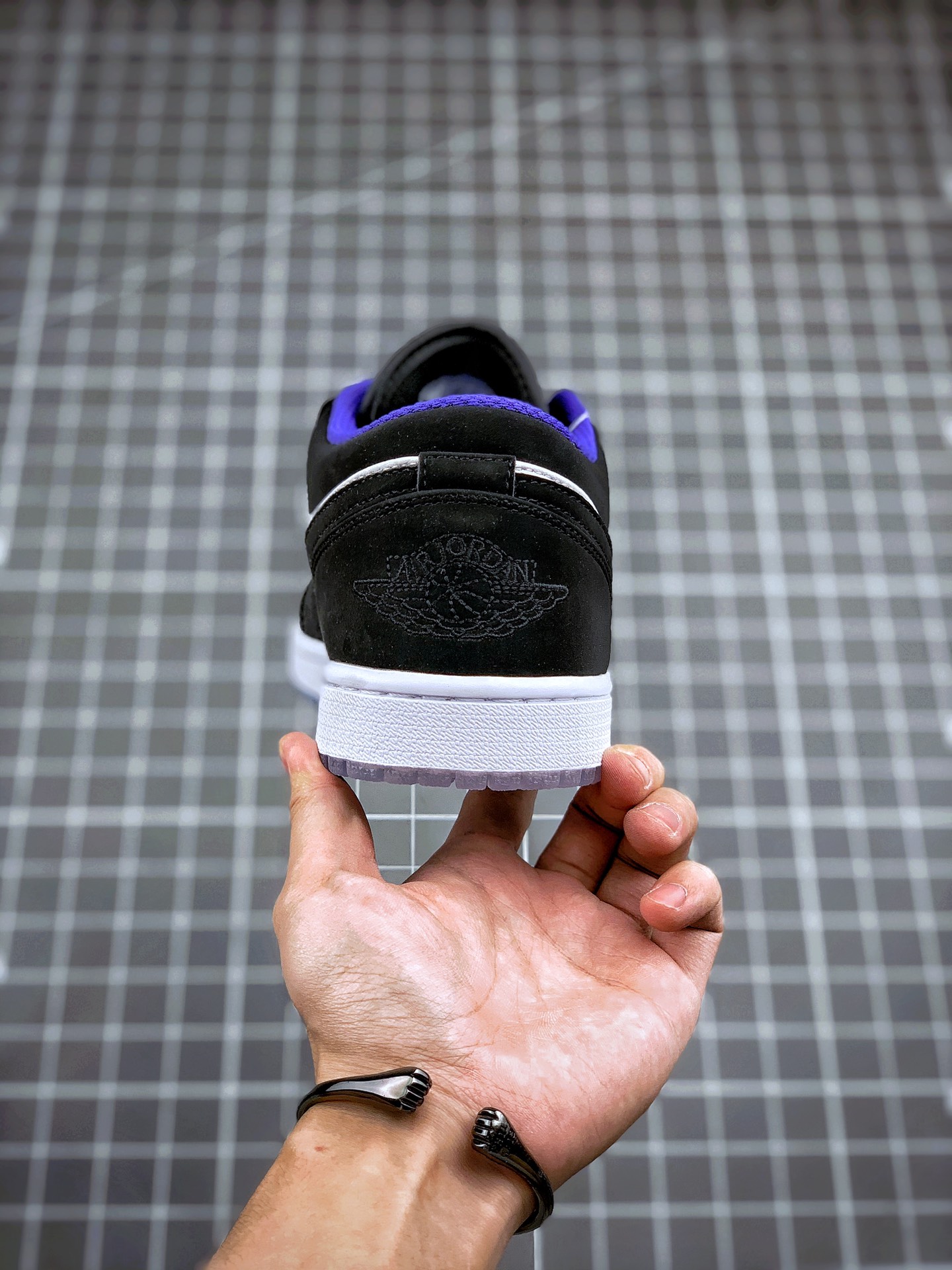 210 Air Jordan 1 Low 黑紫 原厂内置气垫魔块 原模大底  头层小牛皮