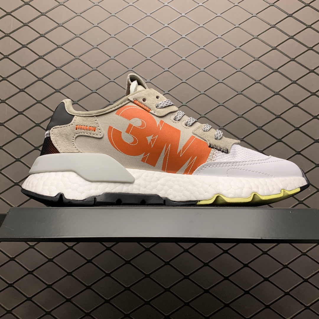 210 Adidas 阿迪达斯 Nite Jogger Boost 夜行者真爆大底复古跑鞋 EF5409