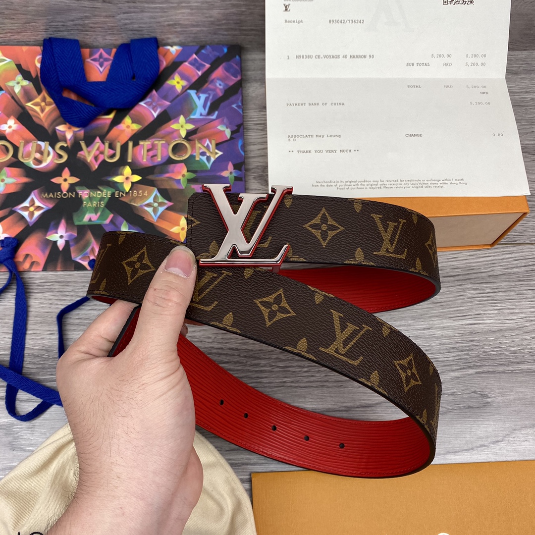 Louis Vuitton Belts Men Canvas