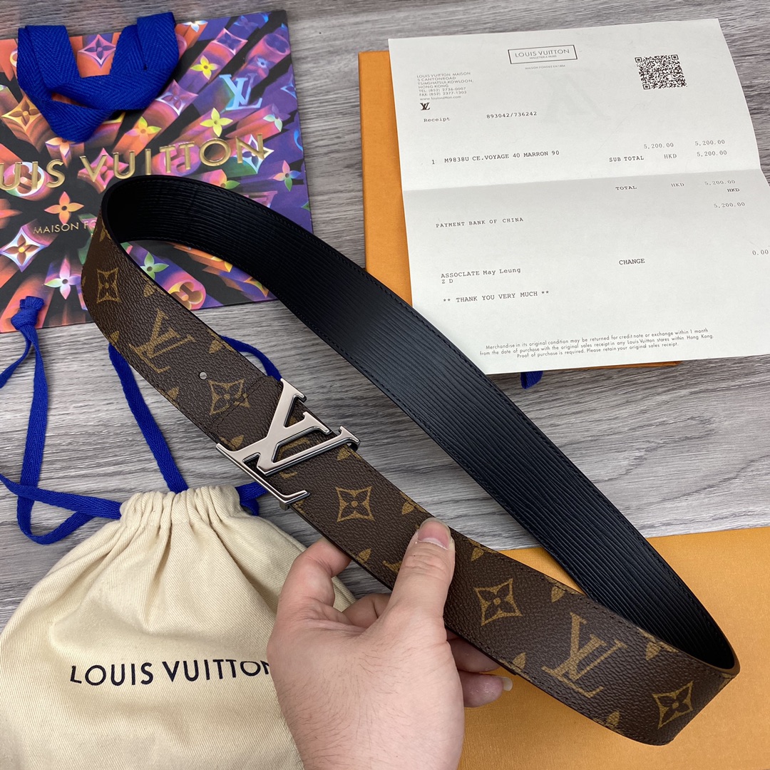 Louis Vuitton Belts Men Canvas