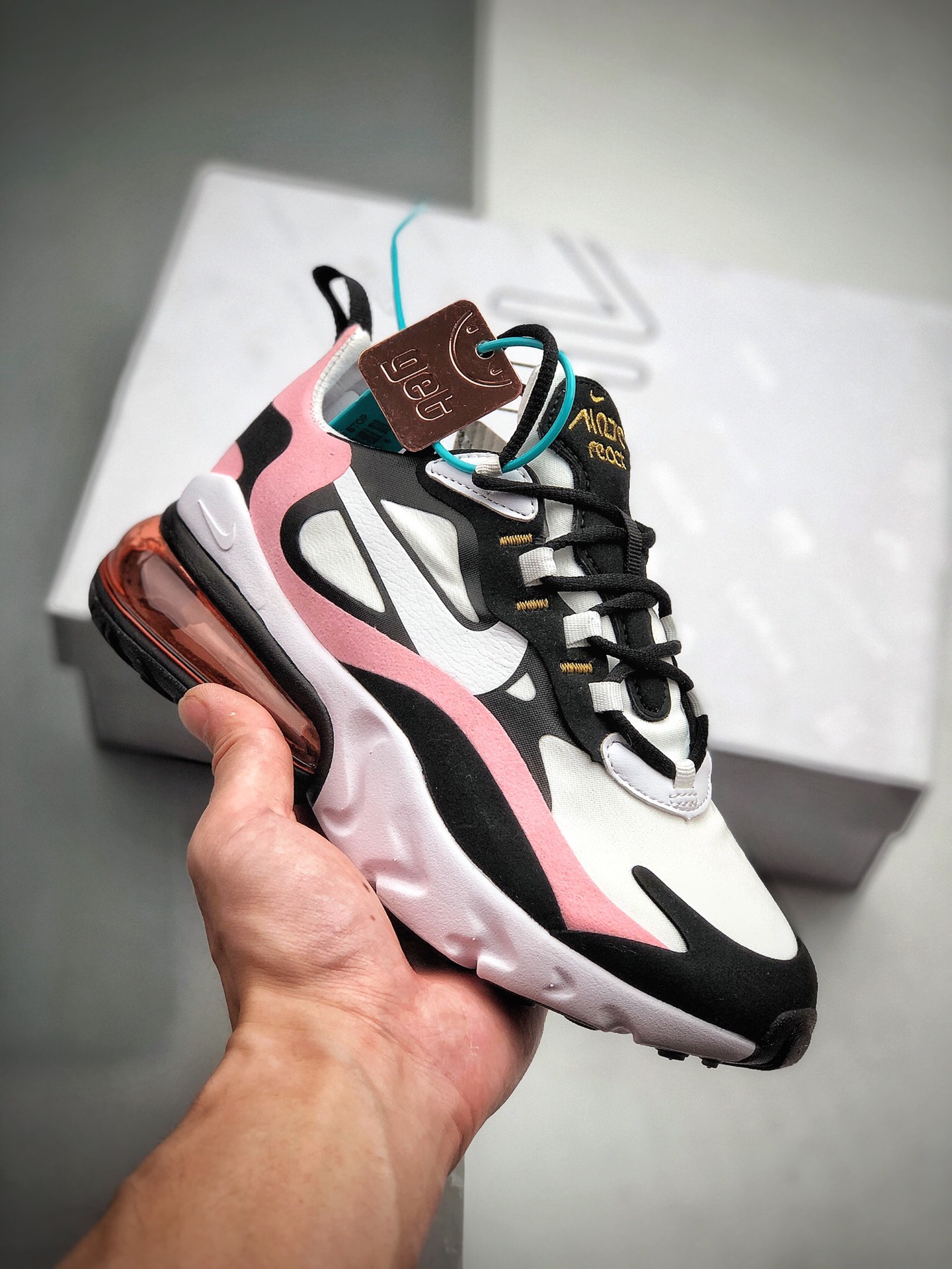 190 女码【GET毒】 公司级 Nike Air Max 270 React缓震气垫运动跑鞋 柔软泡棉中底搭载大体积Max Air气垫