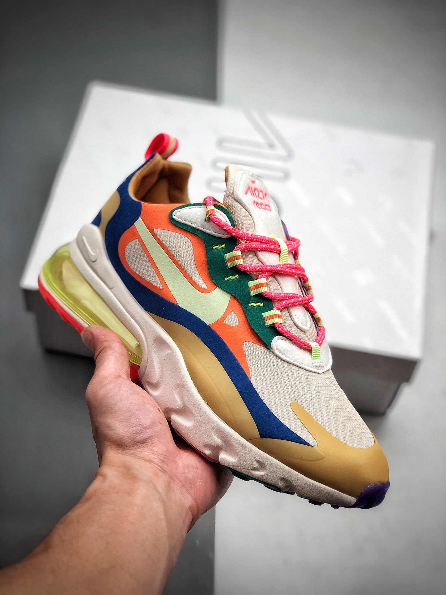 210 【GET毒】 公司级 Nike Air Max 270 React缓震气垫运动跑鞋