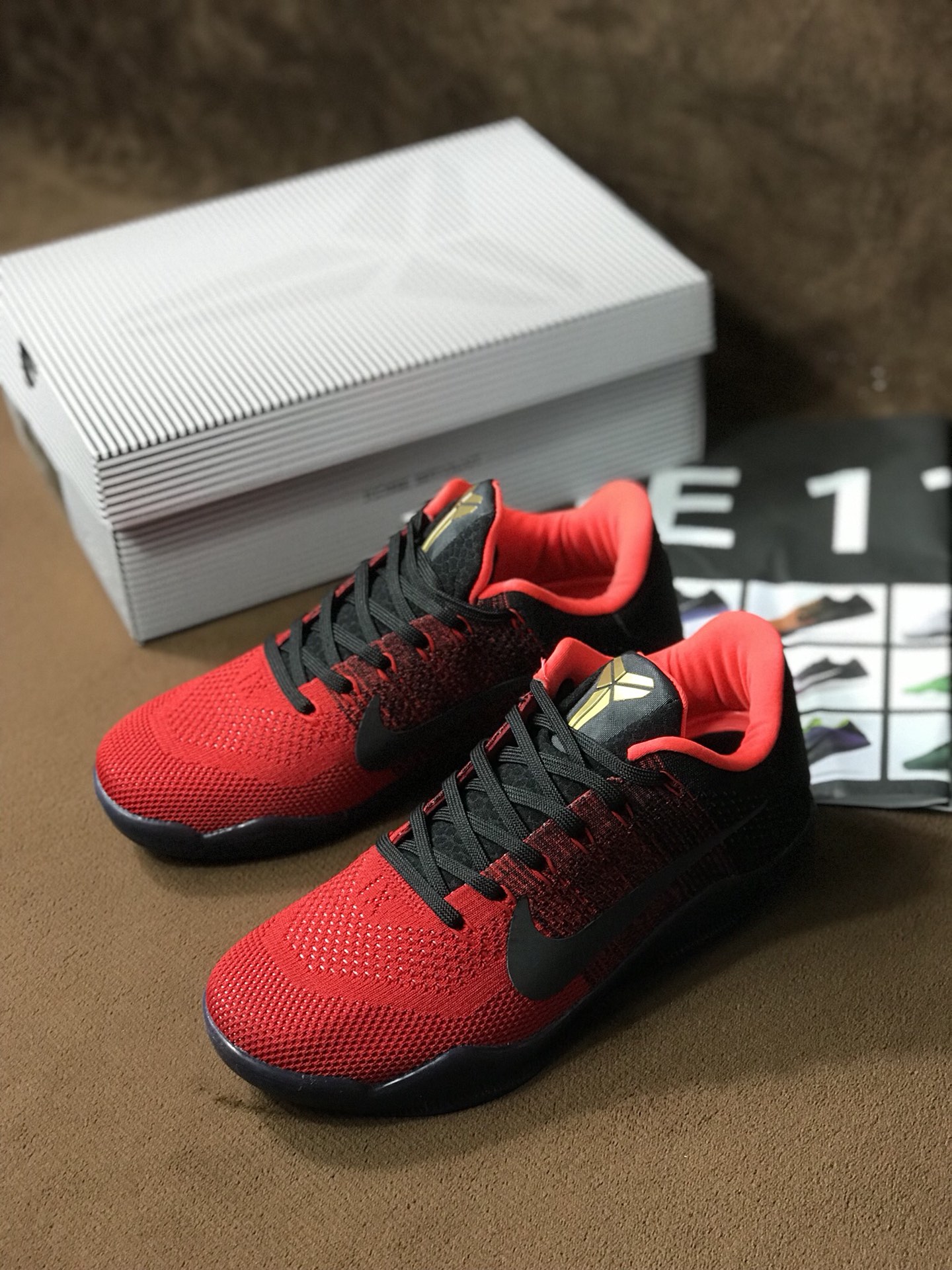 220  Nike Kobe 11 Elite Low 科比11代 低帮编织鞋面男子实战篮球鞋 822675-670