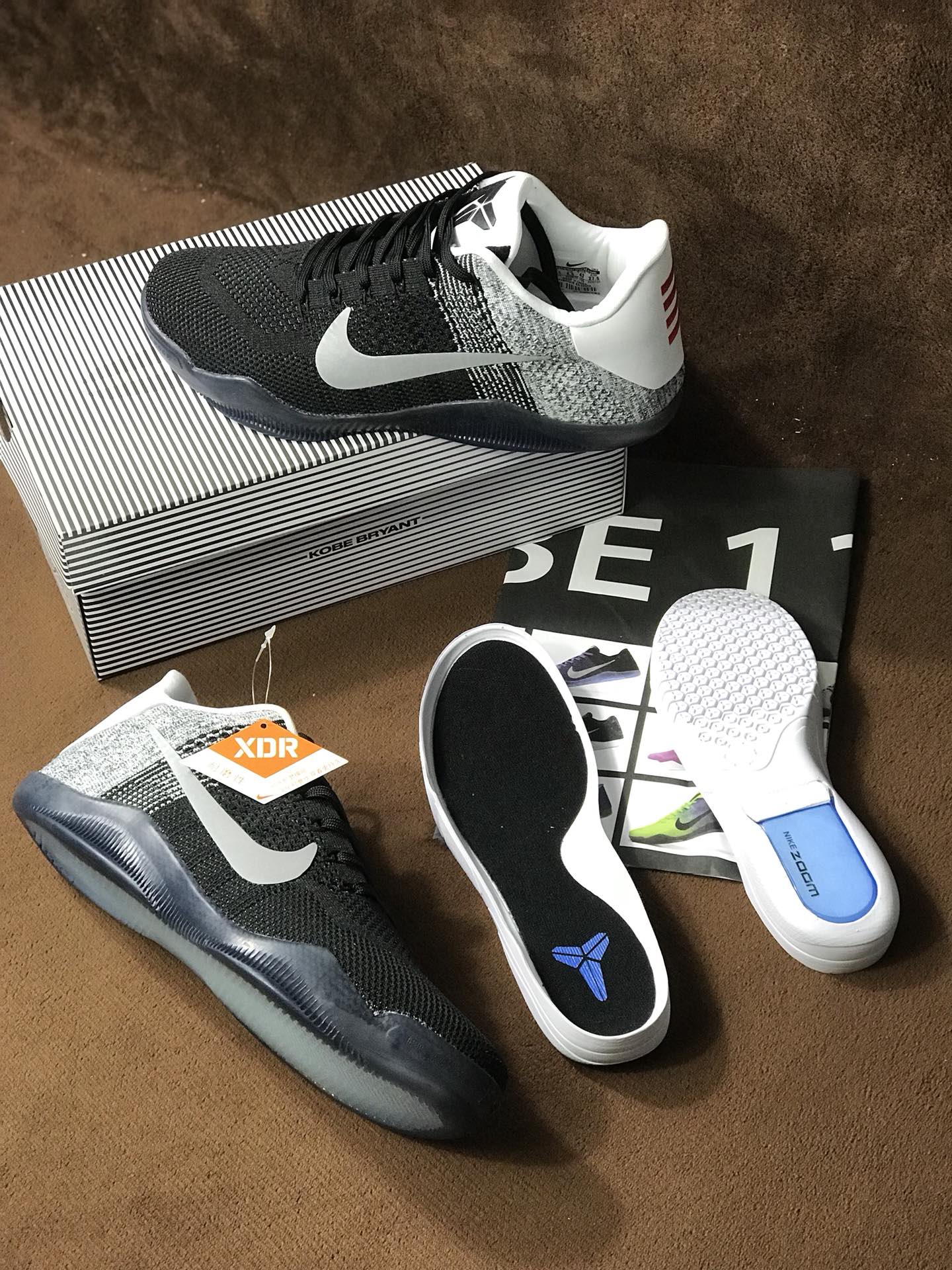 220  Nike Kobe 11 Elite Low 科比11代 822675-105 渐变黑白独家公司级品质出货 内置Zoom缓震气垫