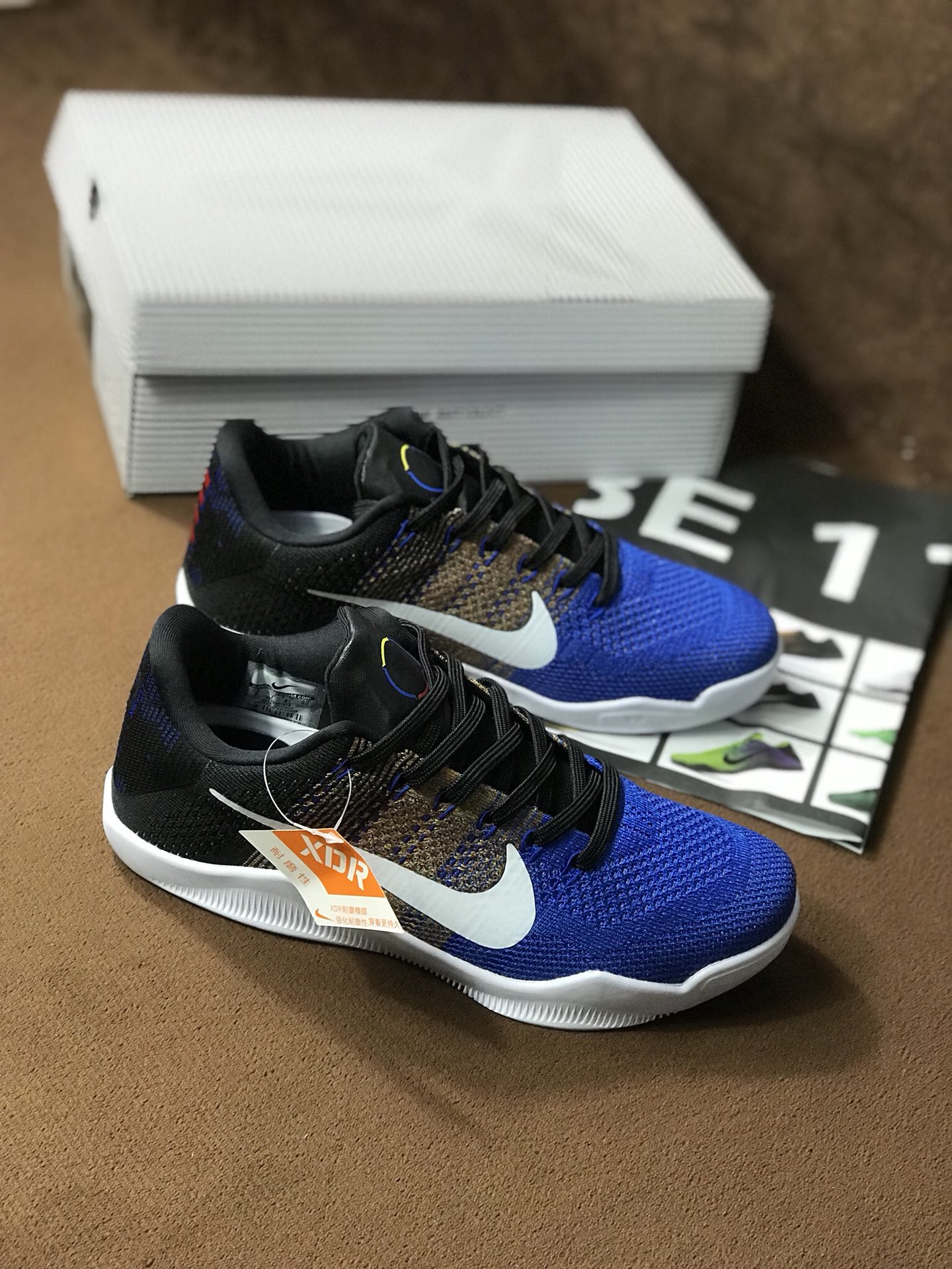220  Nike Kobe 11 Elite Low 科比11代 低帮编织鞋面男子实战篮球鞋 822522 914 渐变蓝独家公司级品质出货