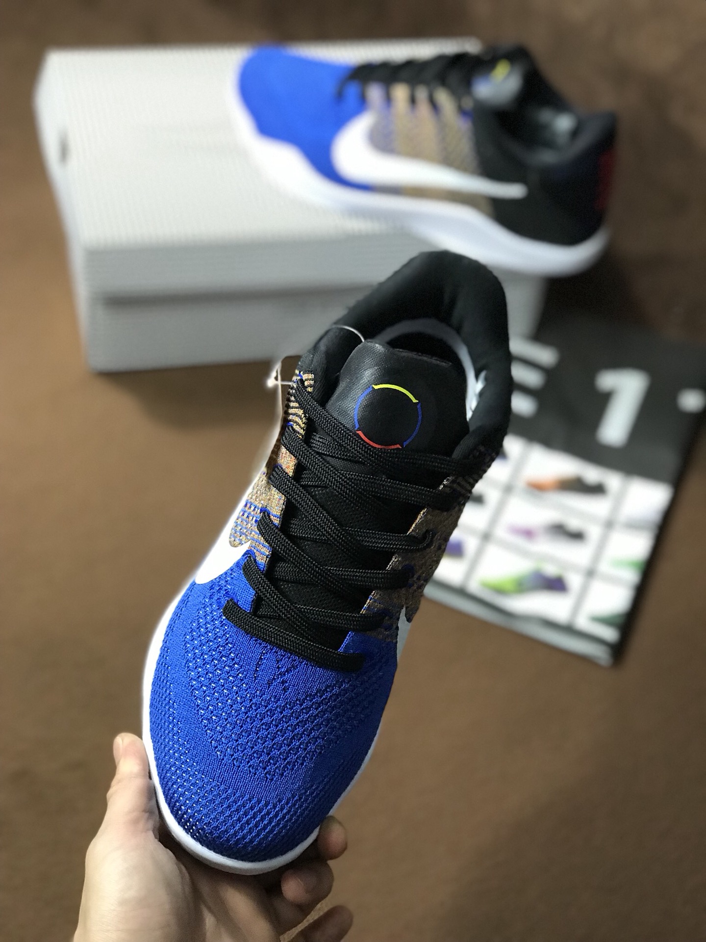 220  Nike Kobe 11 Elite Low 科比11代 低帮编织鞋面男子实战篮球鞋 822522 914 渐变蓝独家公司级品质出货