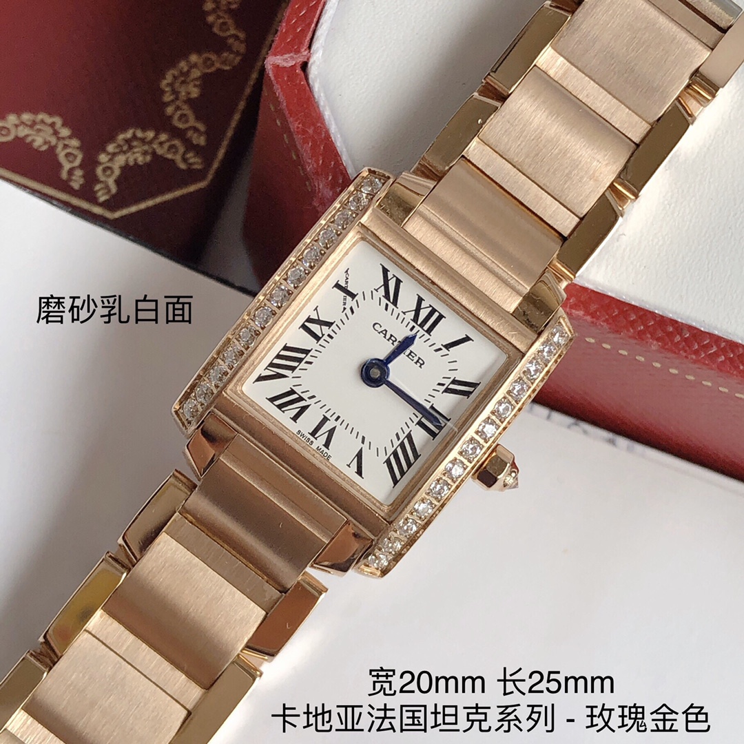 Cartier 卡地亚法国坦克系列TankFrancaise小号表款 进口瑞士石英机芯 走时精准