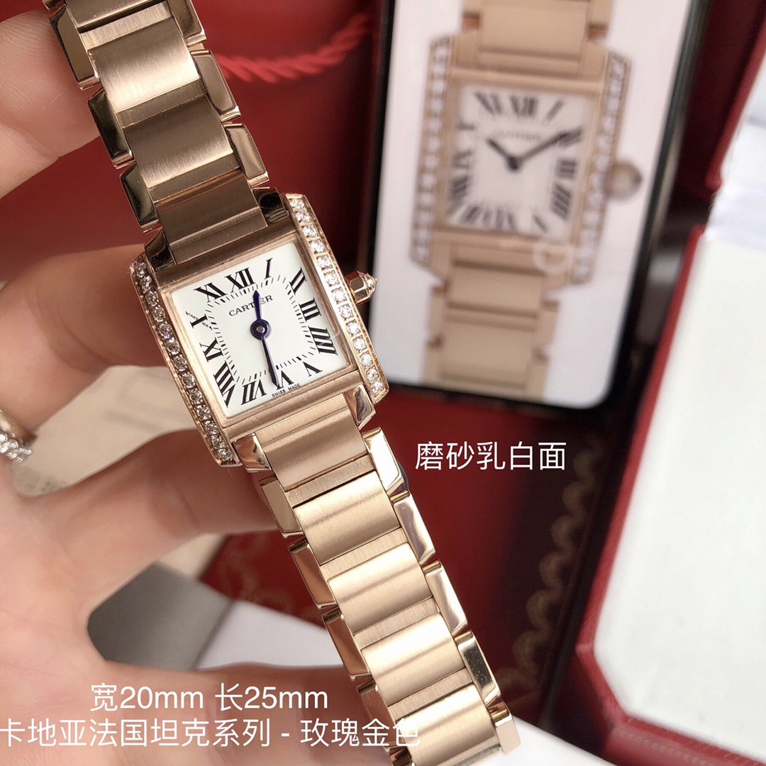 Cartier 卡地亚法国坦克系列TankFrancaise小号表款 进口瑞士石英机芯 走时精准
