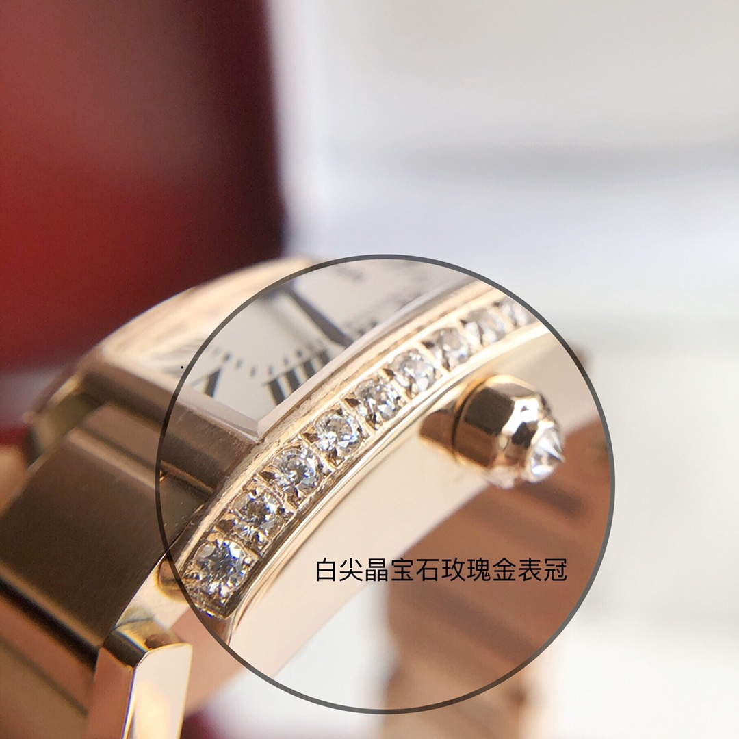 Cartier 卡地亚法国坦克系列TankFrancaise小号表款 进口瑞士石英机芯 走时精准