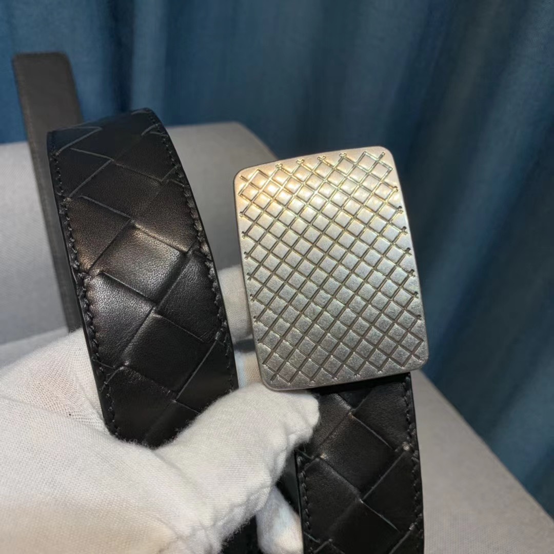[Bottega Veneta Belts]BottegaVeneta Baodiejia BV pure handmade large grid wove