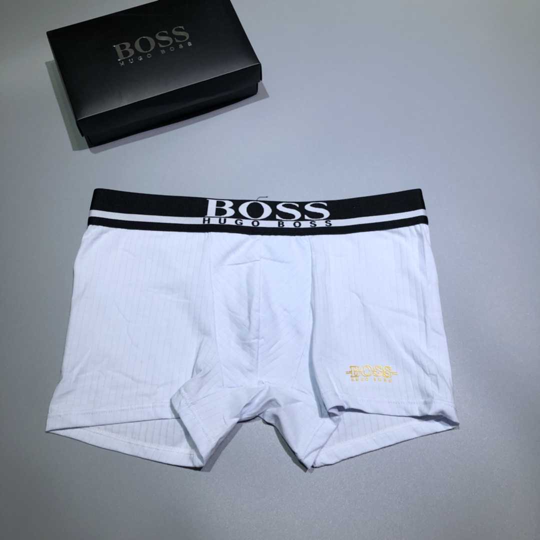  🔥🔥🔥高端狠货•新款刺绣经典logo•送礼自用皆宜】BOSS 一盒3条装男士内裤 难得好货，性价比极高