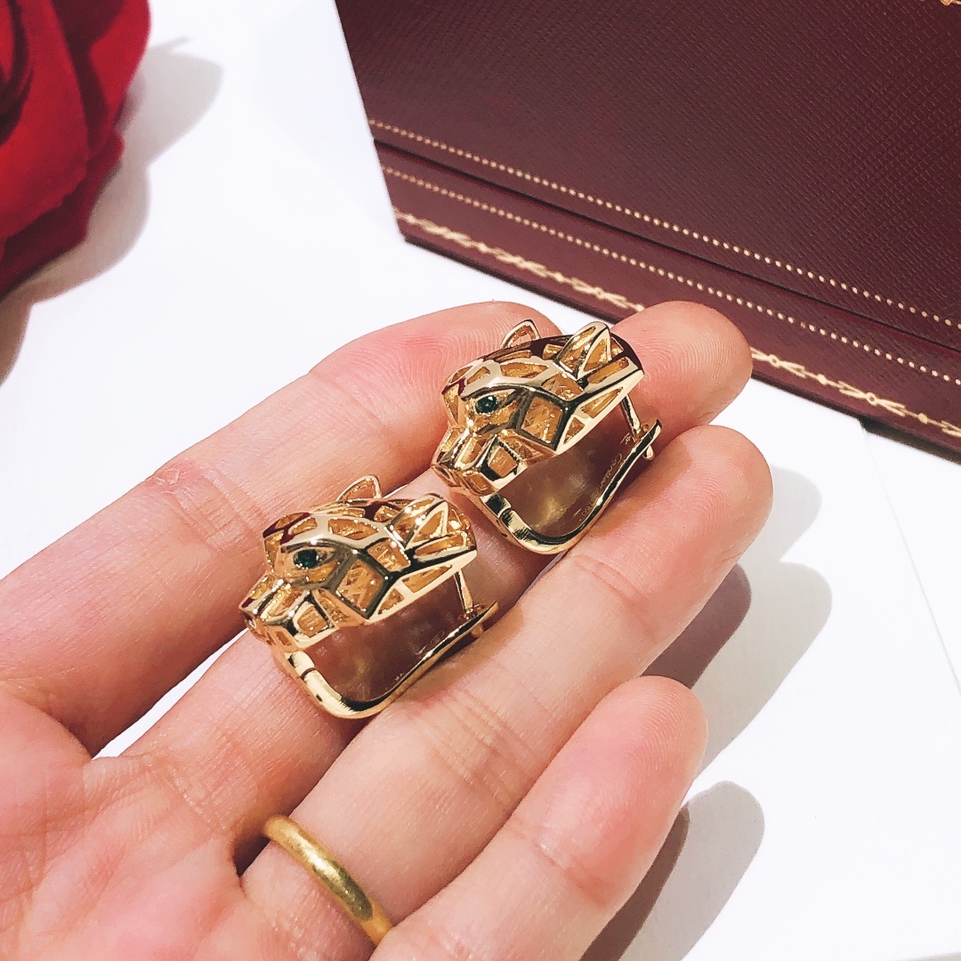 豹子耳扣奢华豹头镂空光面Cartie